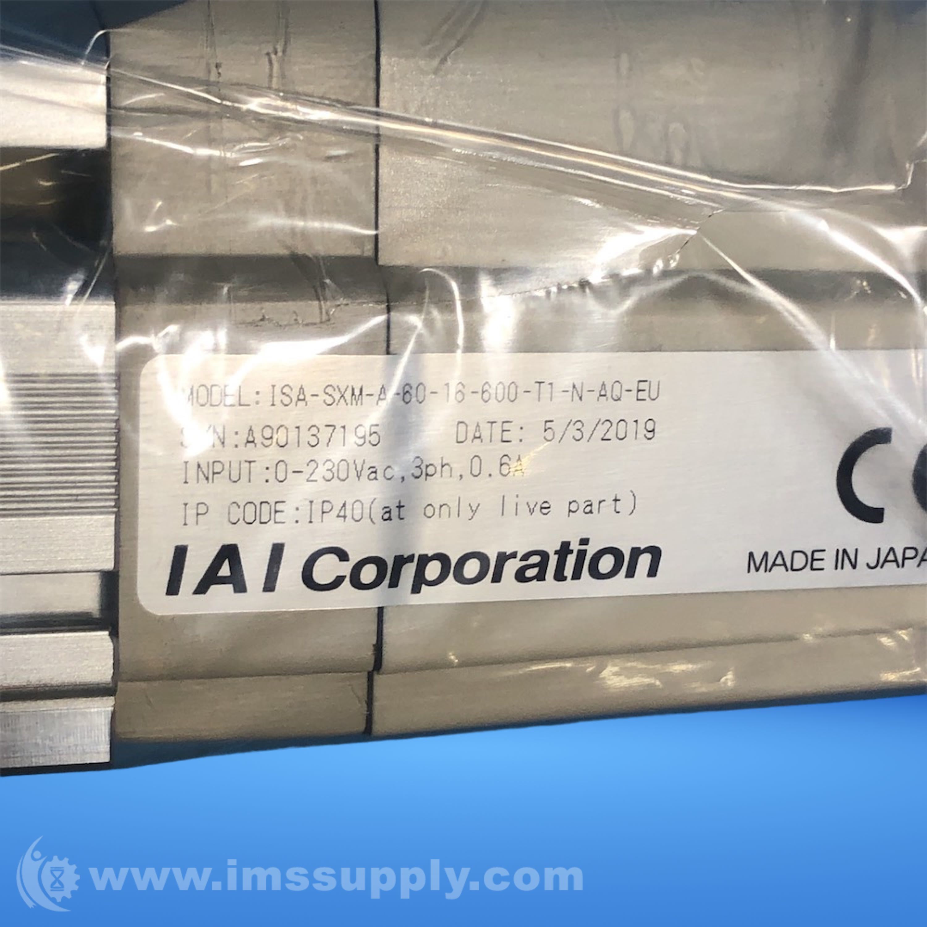 IAI Corporation ISA-SXM-A-60-16-600-T1-N-AQ-EU X-Axis Actuator - IMS Supply