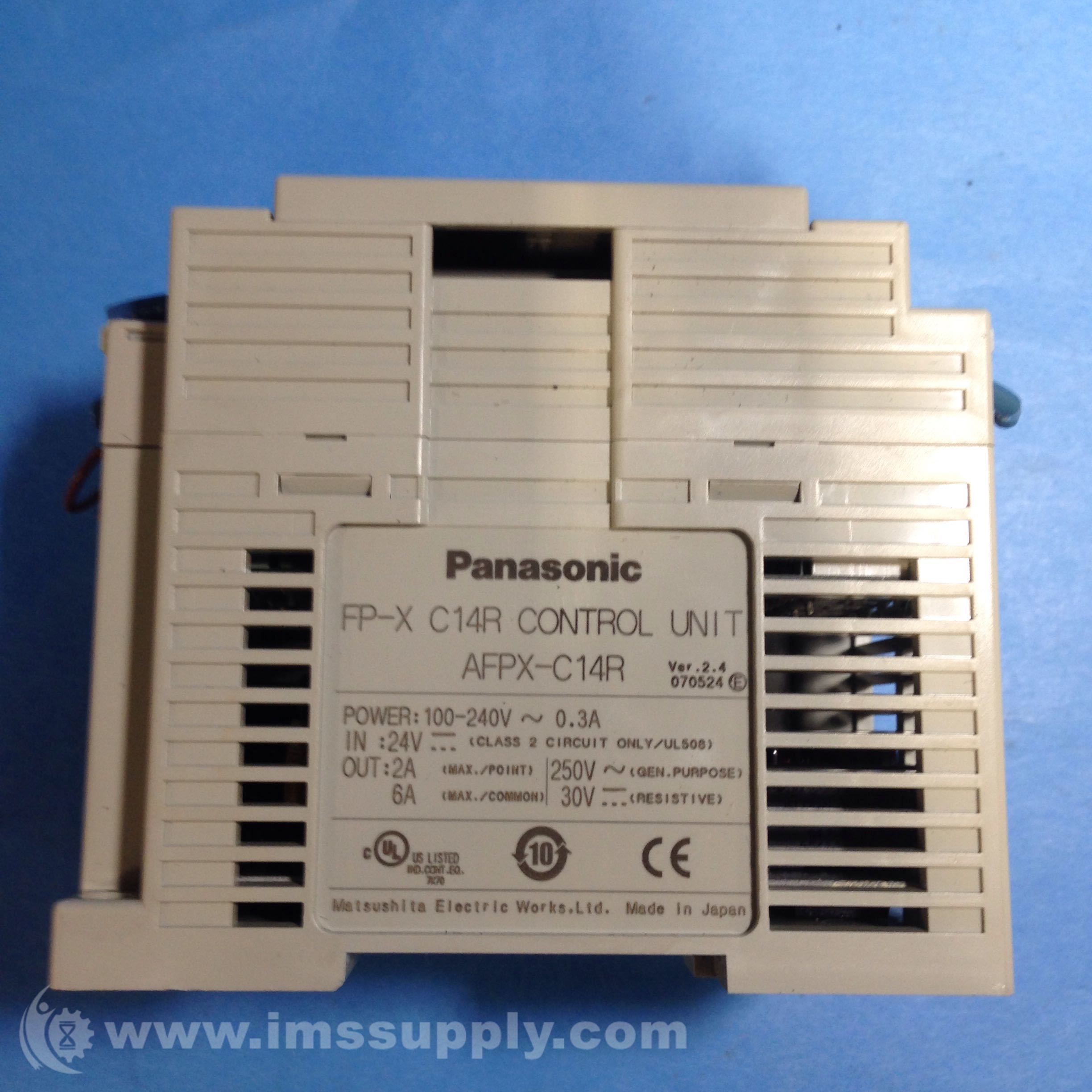 Panasonic AFPX-C14R Control Unit, 100-240VAC, 8 DC Inputs - IMS Supply