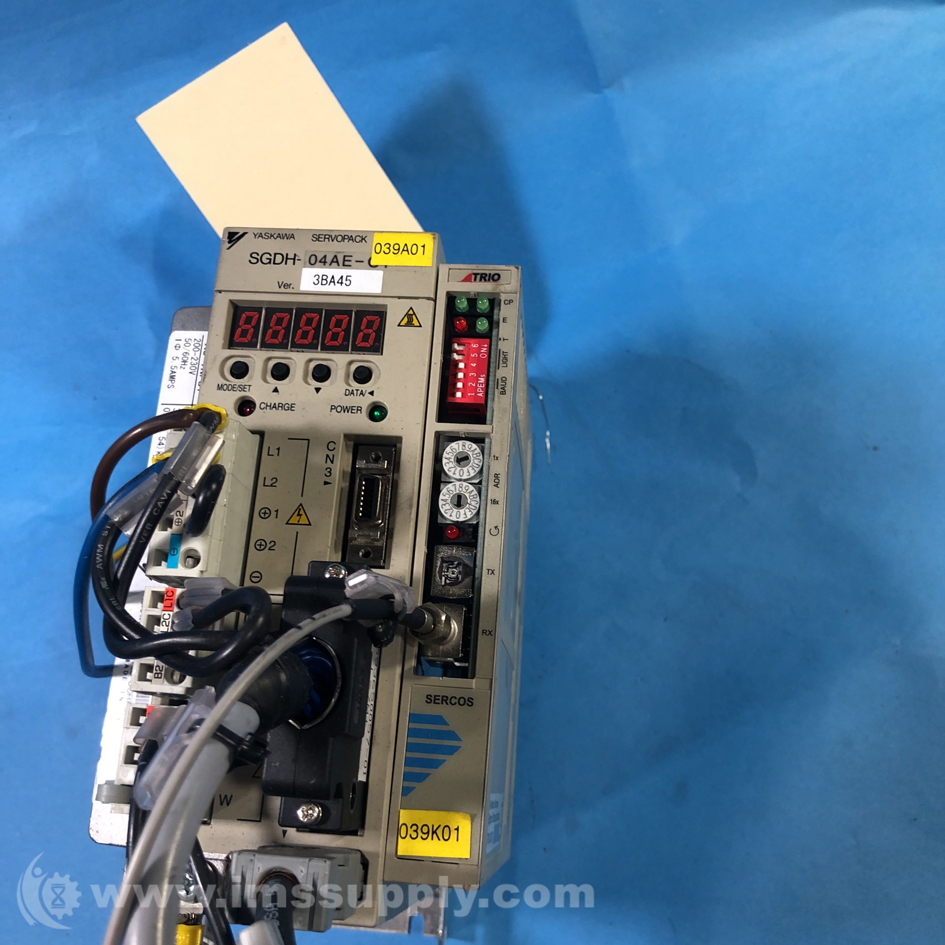 Yaskawa SGDH04AEOY Servo Driver, 400W IMS Supply