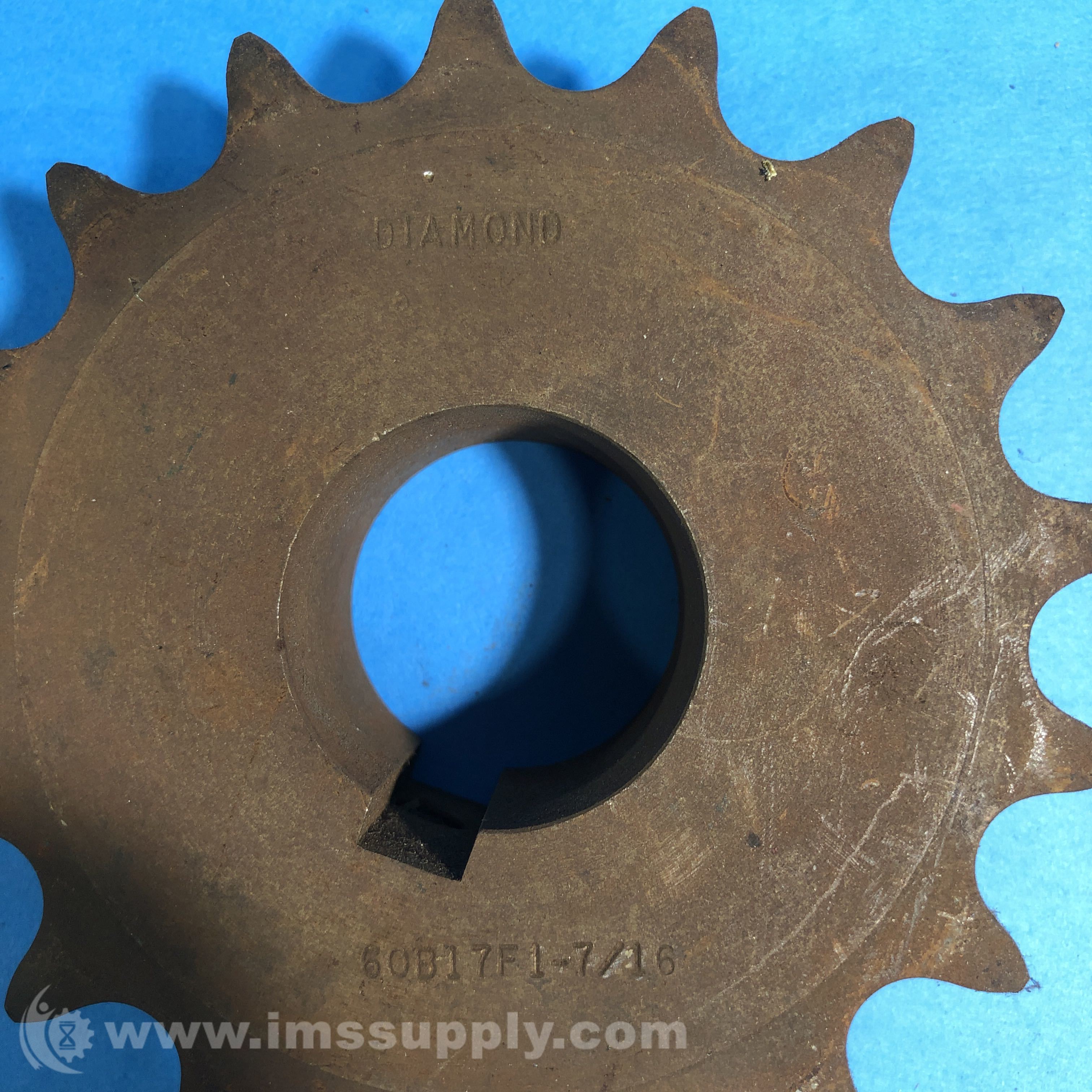 Diamond Chain 60B17F 17/16'' Bored to Size Sprocket, 17 Teeth IMS Supply