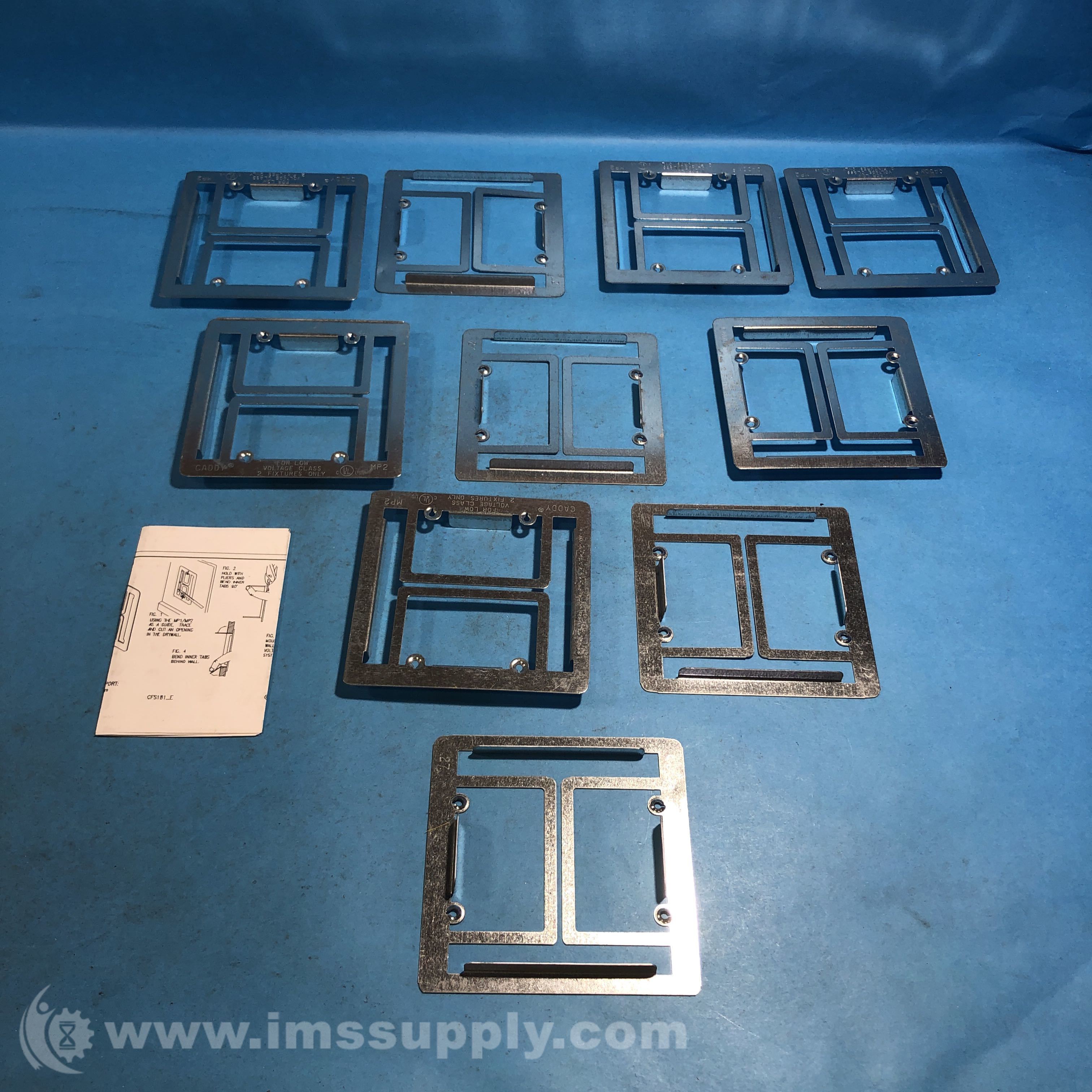 Caddy MP2 Box of 10 Low Voltage Mounting Bracket Plate, 2-Gang - IMS Supply