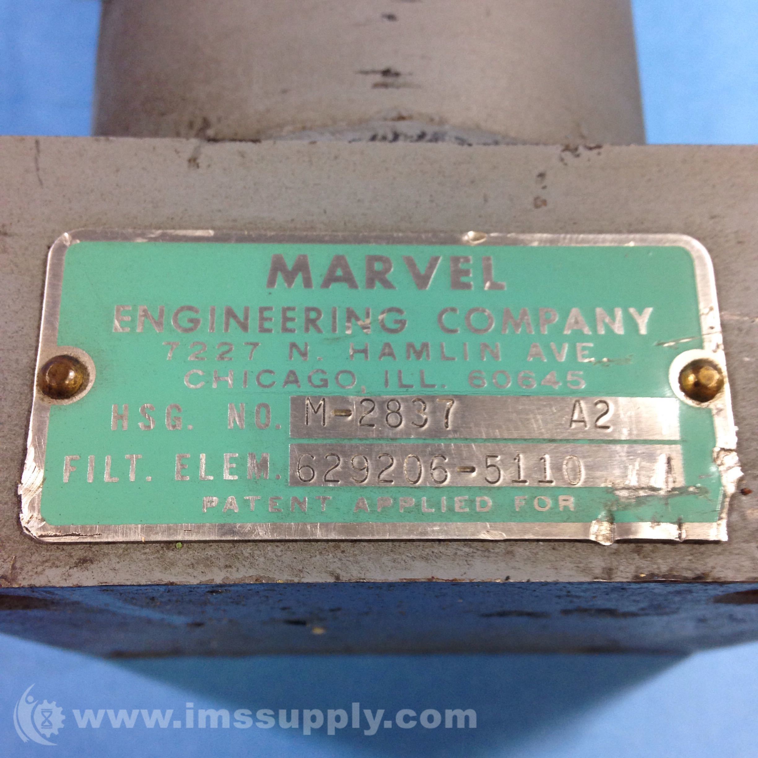 Marvel Engineering Company M-2837 Hydraulic Pressure Filter