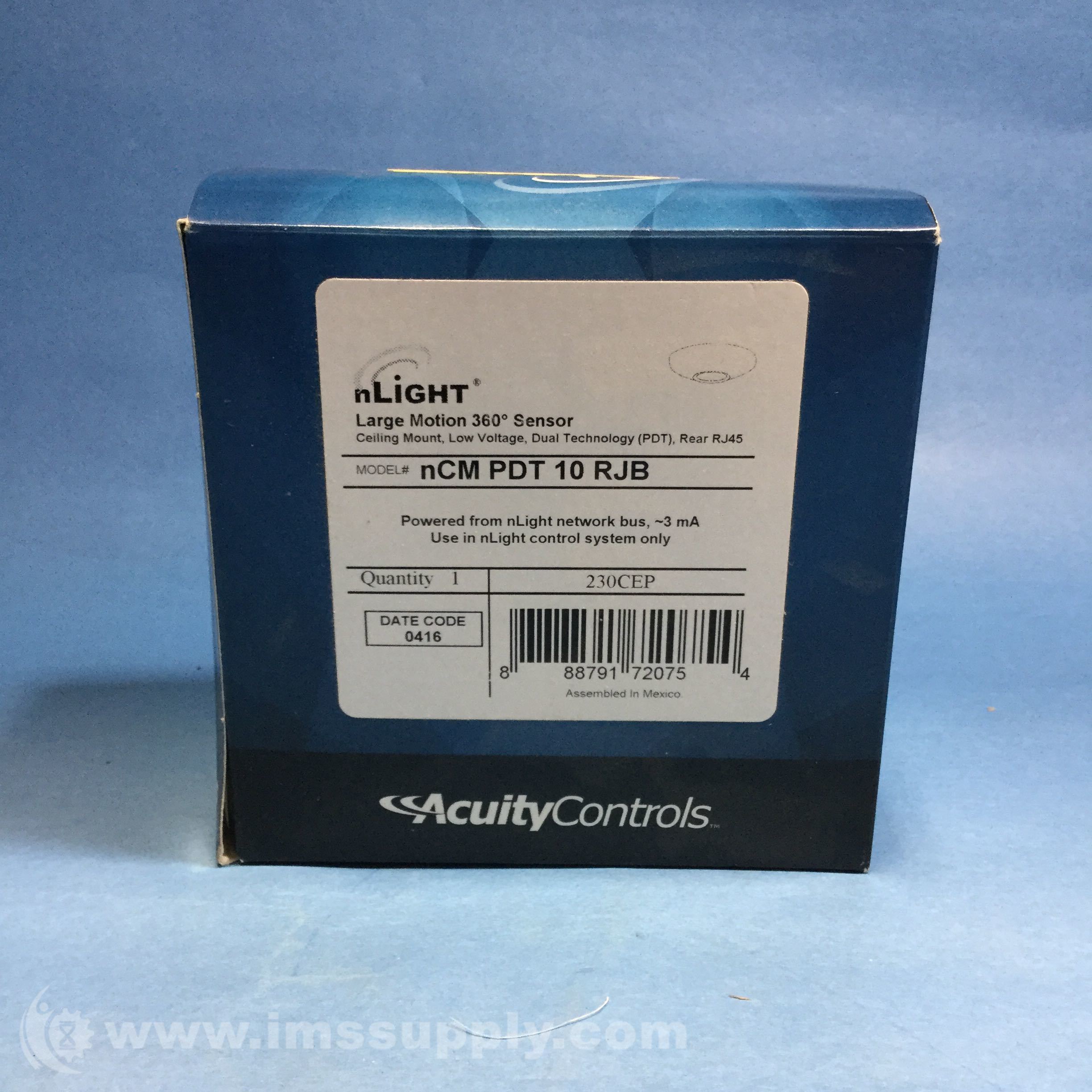 Sensor Switch nCM PDT 10 RJB Large Motion Sensor IMS Supply