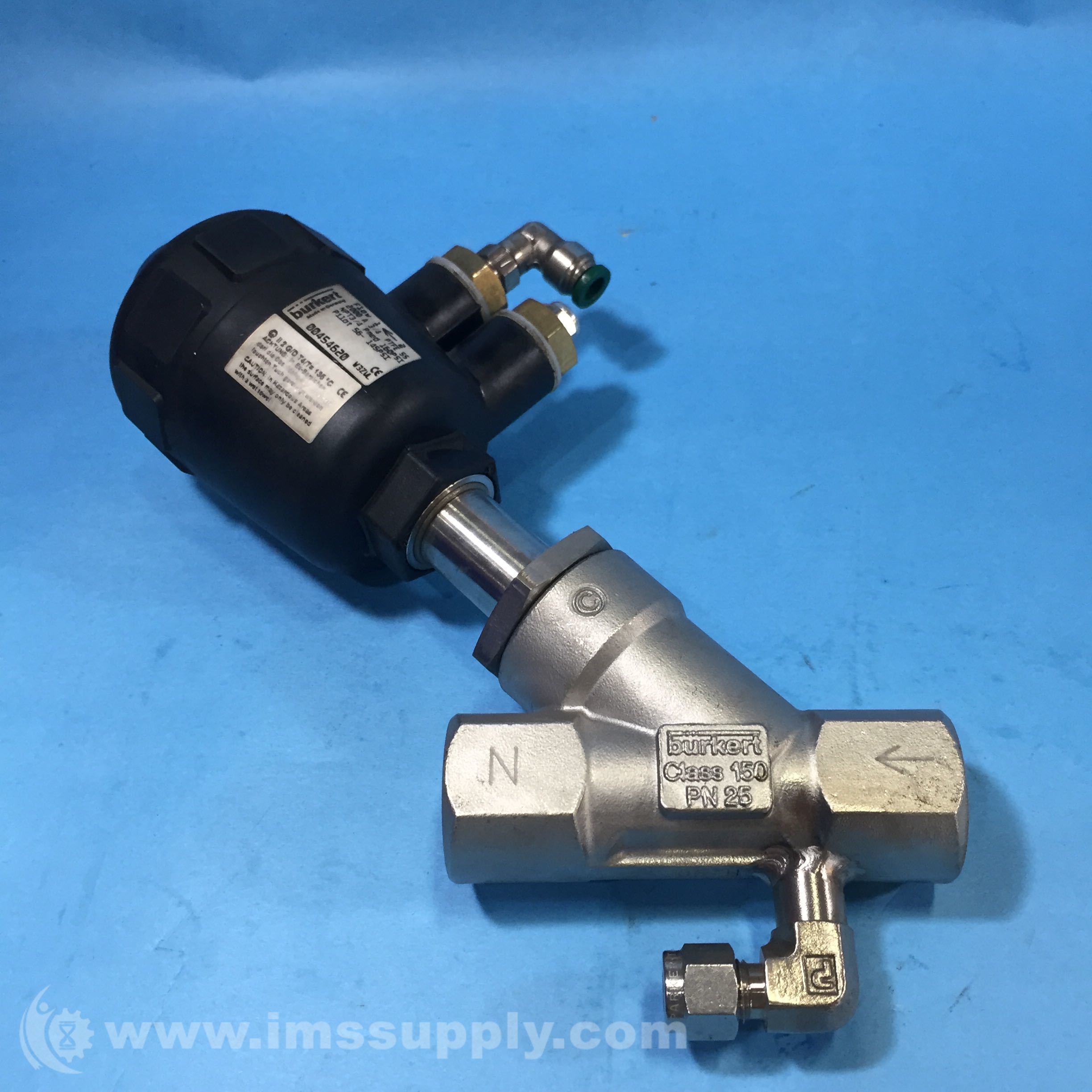 Burkert 00454620 2000a 3/4 Npt 2/2 Way Angle Seat Valve IMS Supply