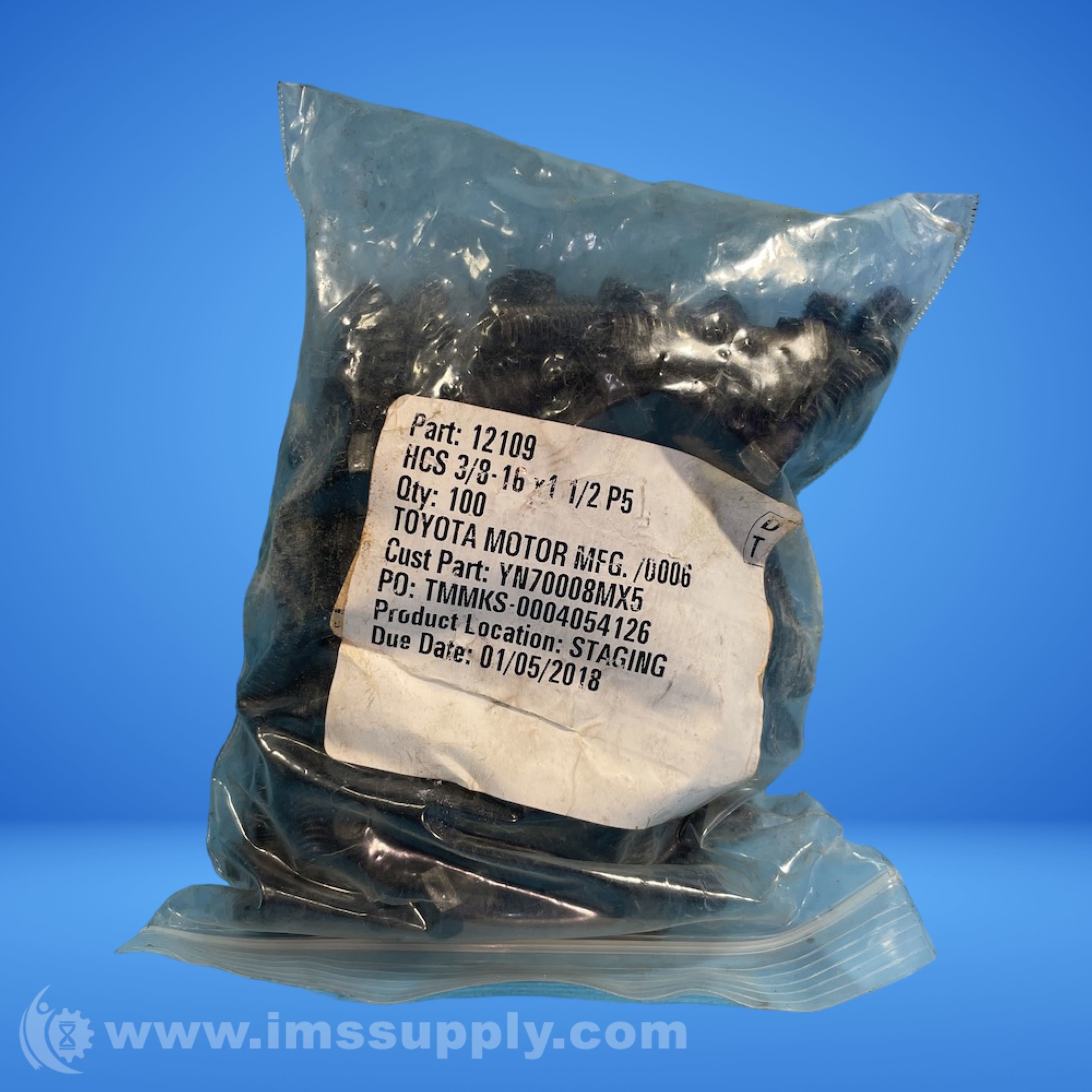 JDF 12109 Hex Head Cap Screw Bag of 100 - IMS Supply