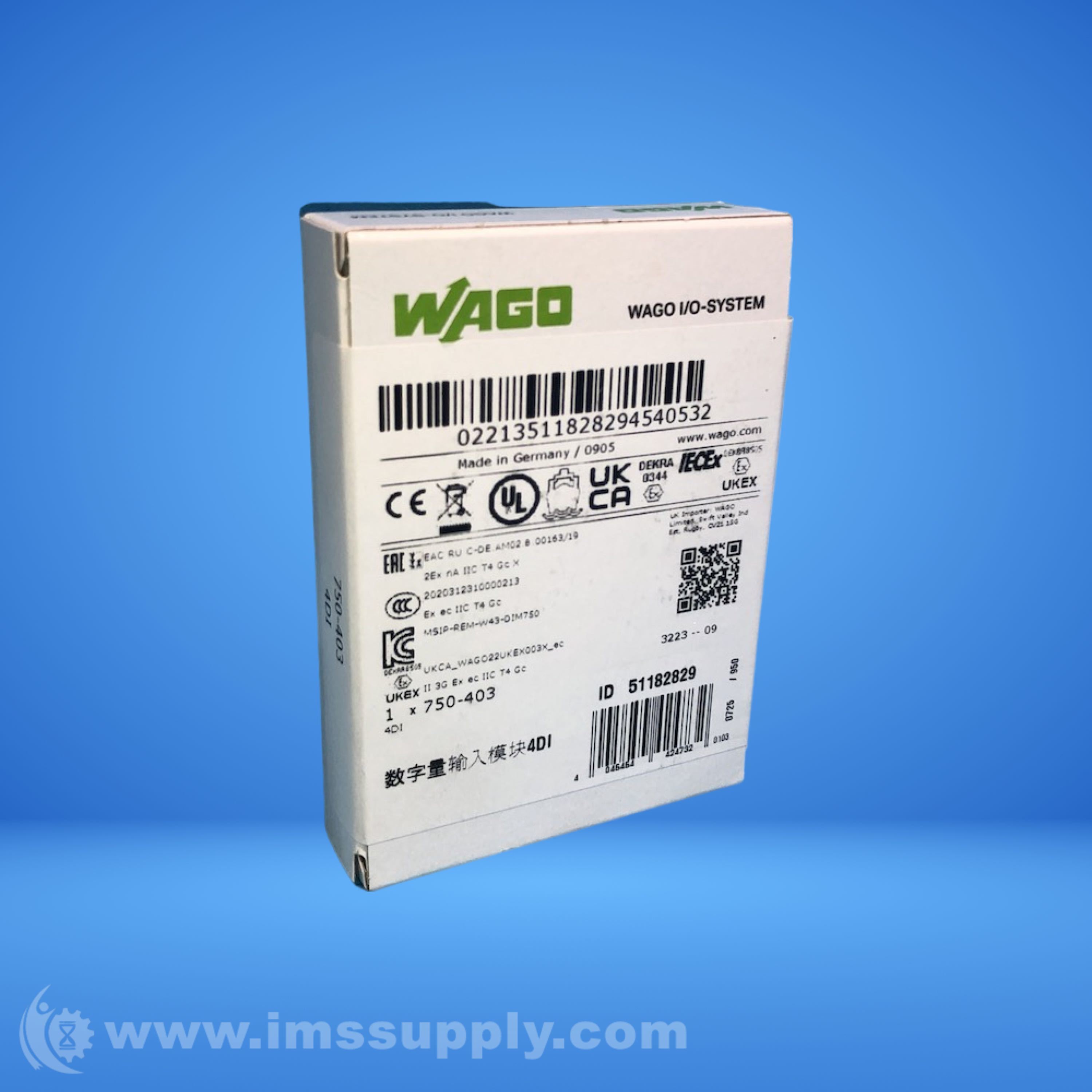 Wago 750-403 4-Channel Digital Input Module - IMS Supply