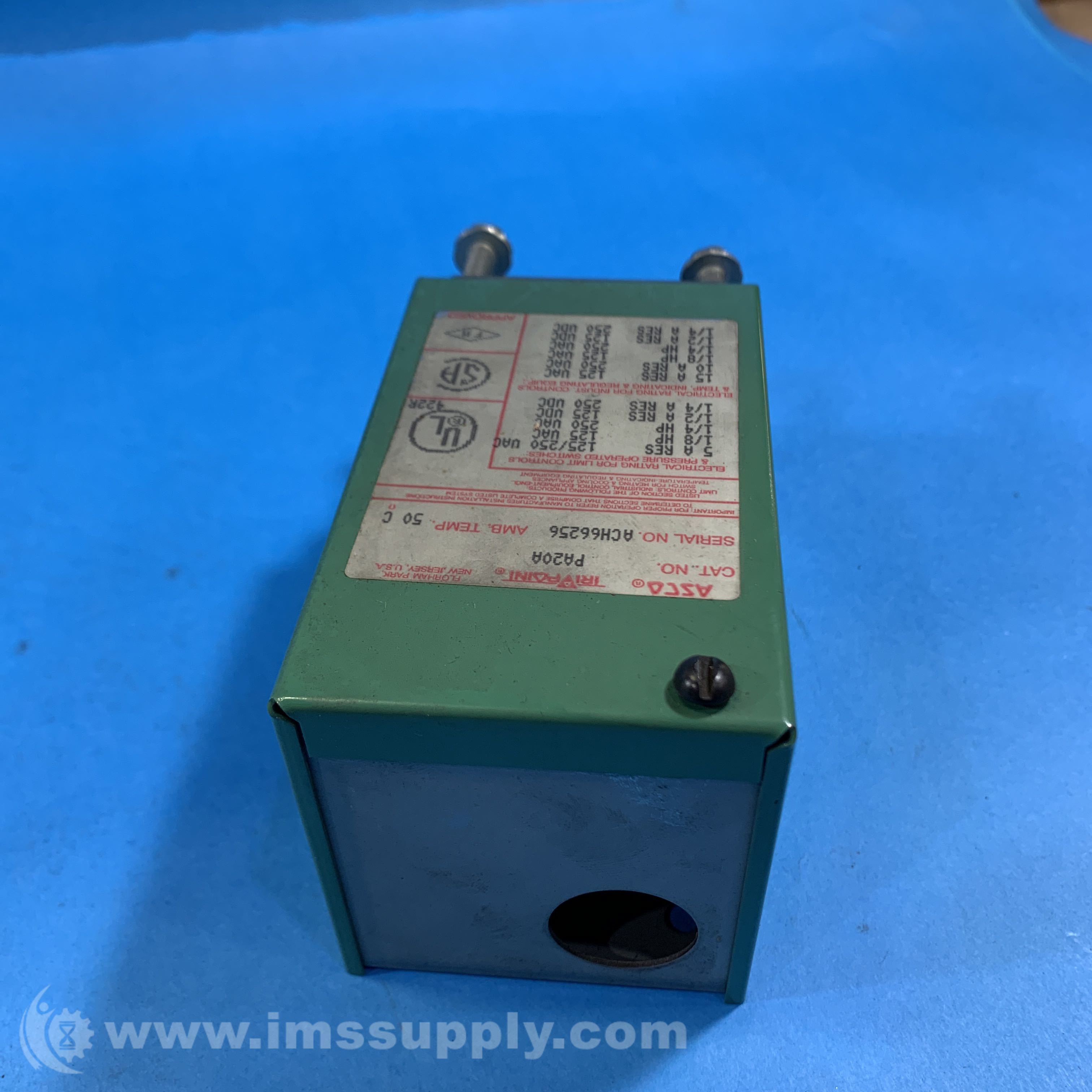 Asco PA20A Pressure Switch SingleStage Adjustable Deadband IMS Supply