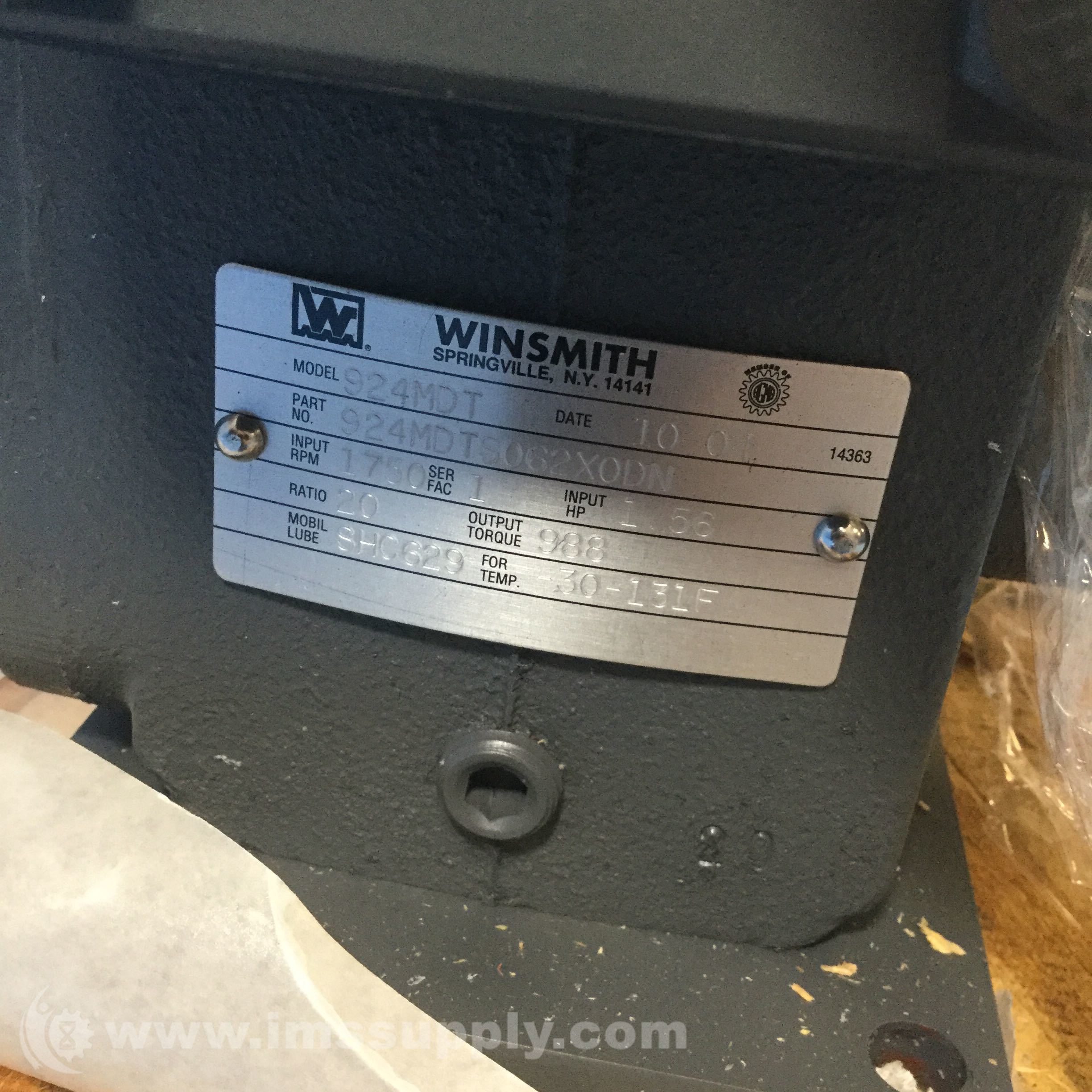 Winsmith 924MDT Gear Reducer IMS Supply