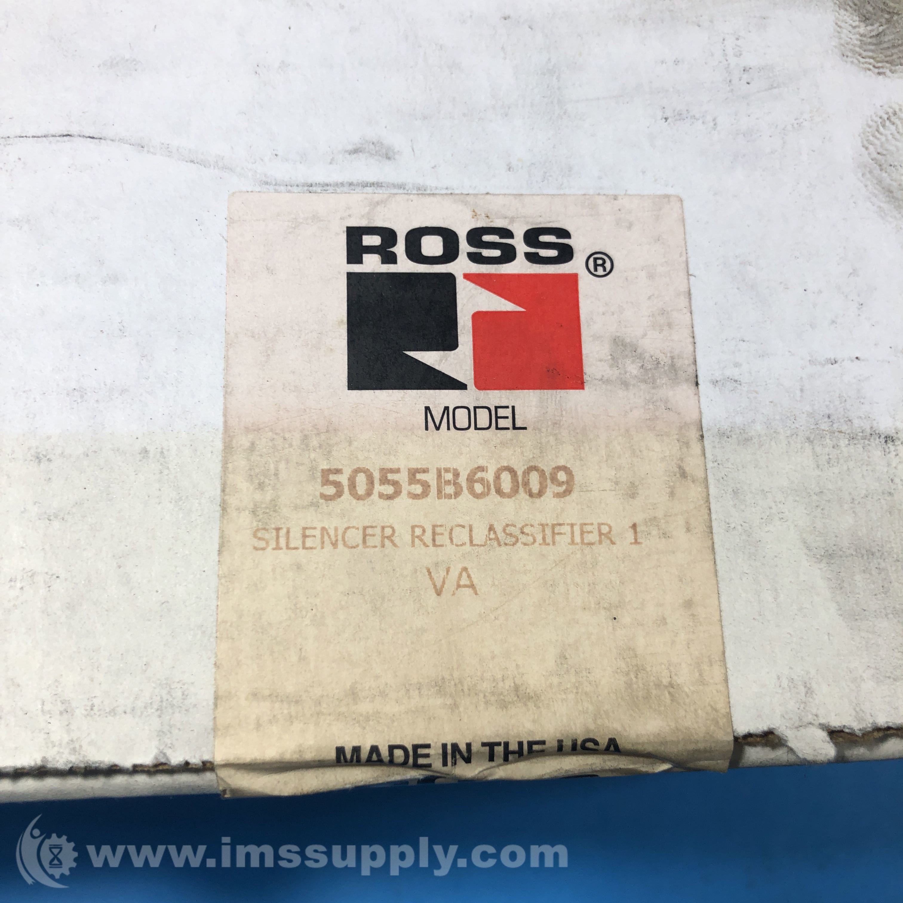 Ross 5055B6009 Pneumatic Silencer Reclassifier - IMS Supply