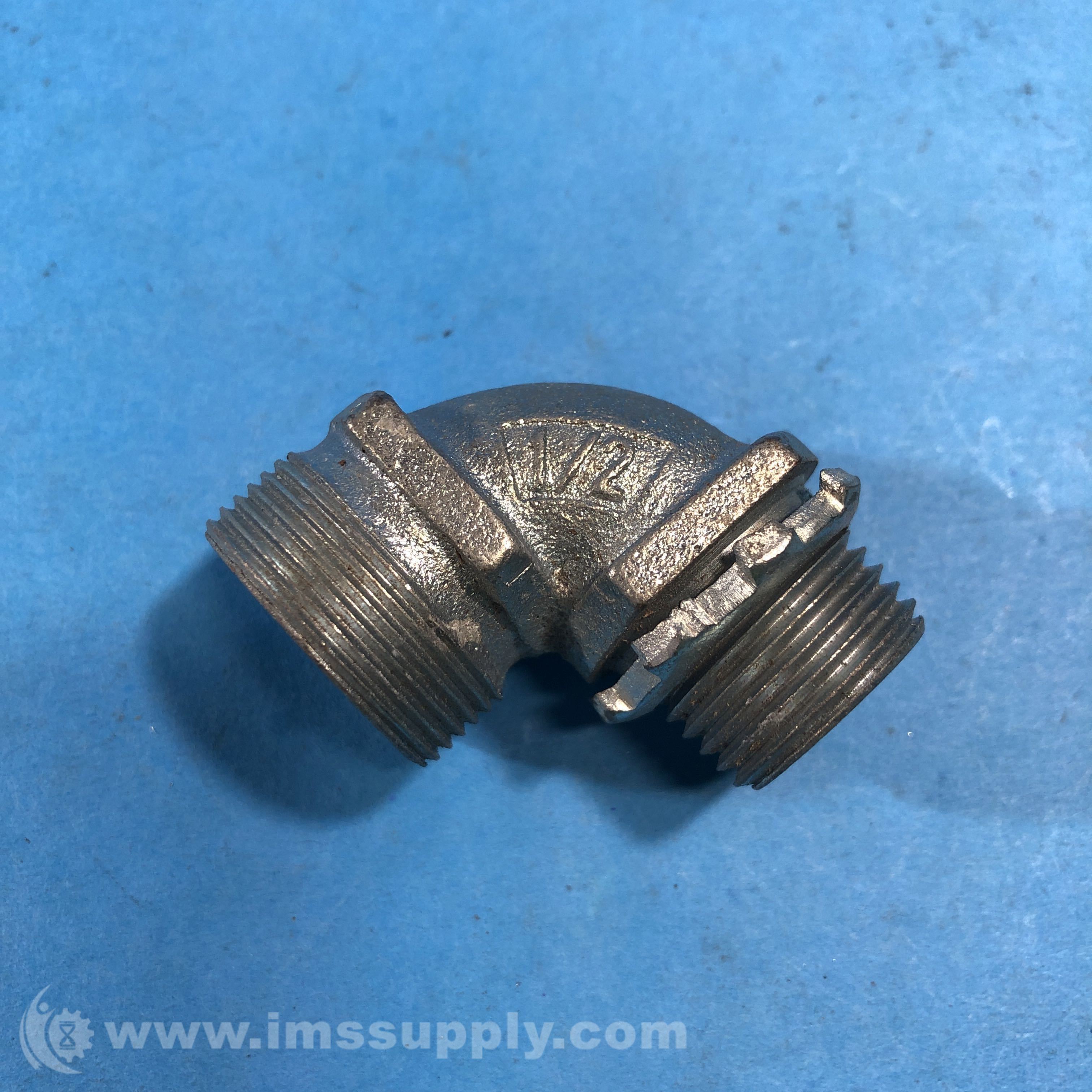 Appleton 90 Degree 1/2 Right Angle Iron Fitting, Conduit Locknut - IMS ...