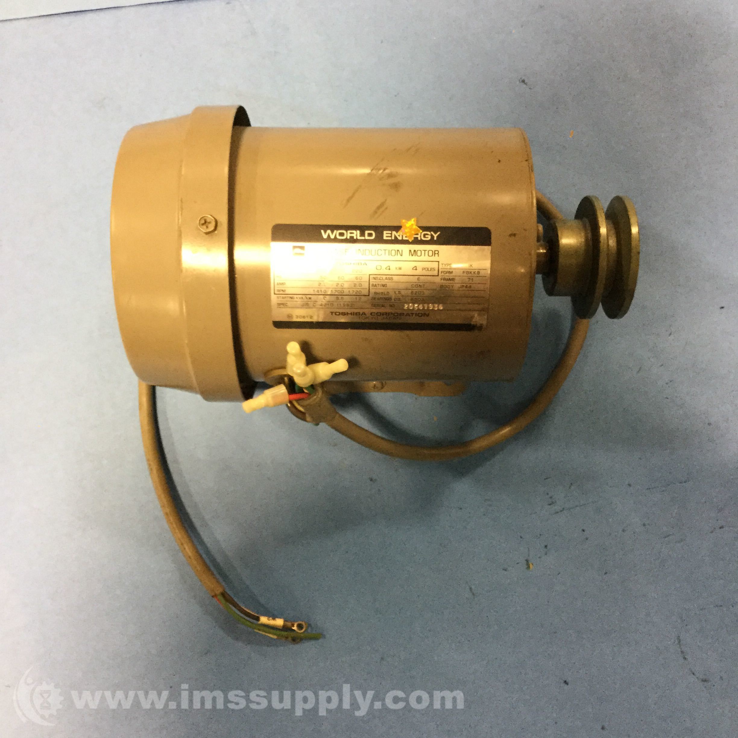 Toshiba IK-FBK8 Motor 3PH 200/200/220V 1700RPM 71 Frame Toshiba IK-FBK8 Motor 3PH 200/200/220V 1700RPM 71 Frame