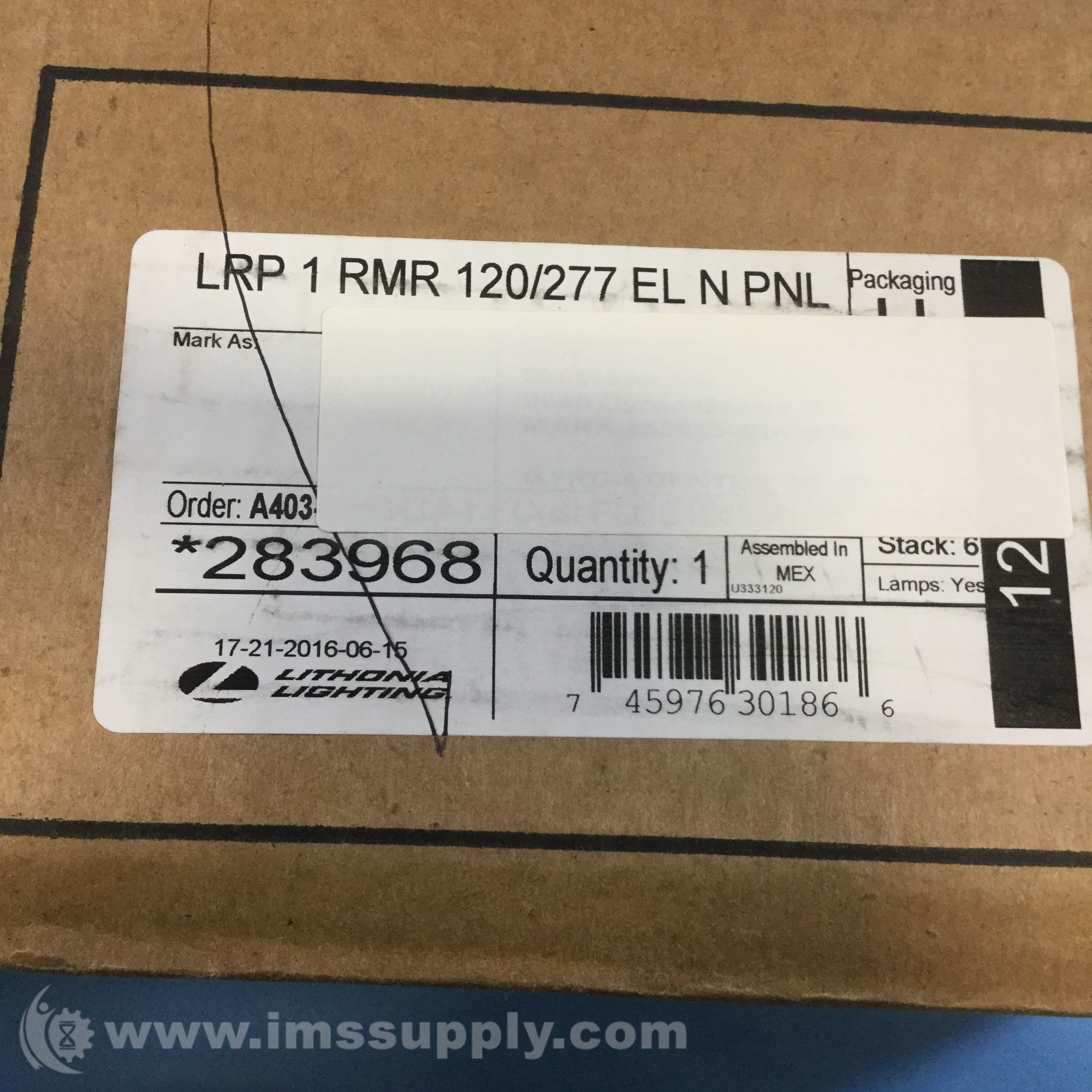 Lithonia LRP 1 RW 120-277 Single Face Edge Lit LED Exit Panel W/ ROUGH IN KIT