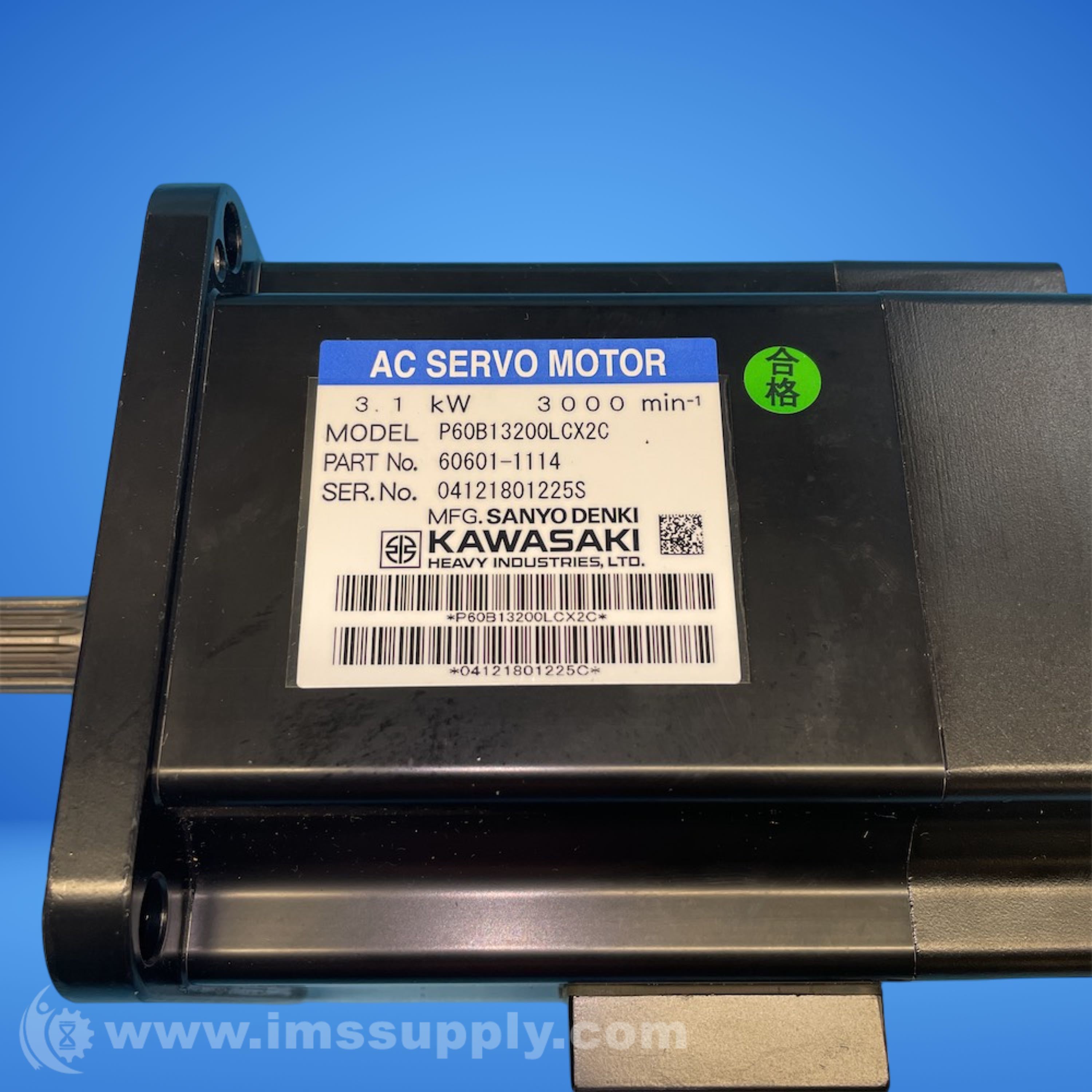Sanyo Denki P60B13200LCX2C BL Super Servo Motor - IMS Supply