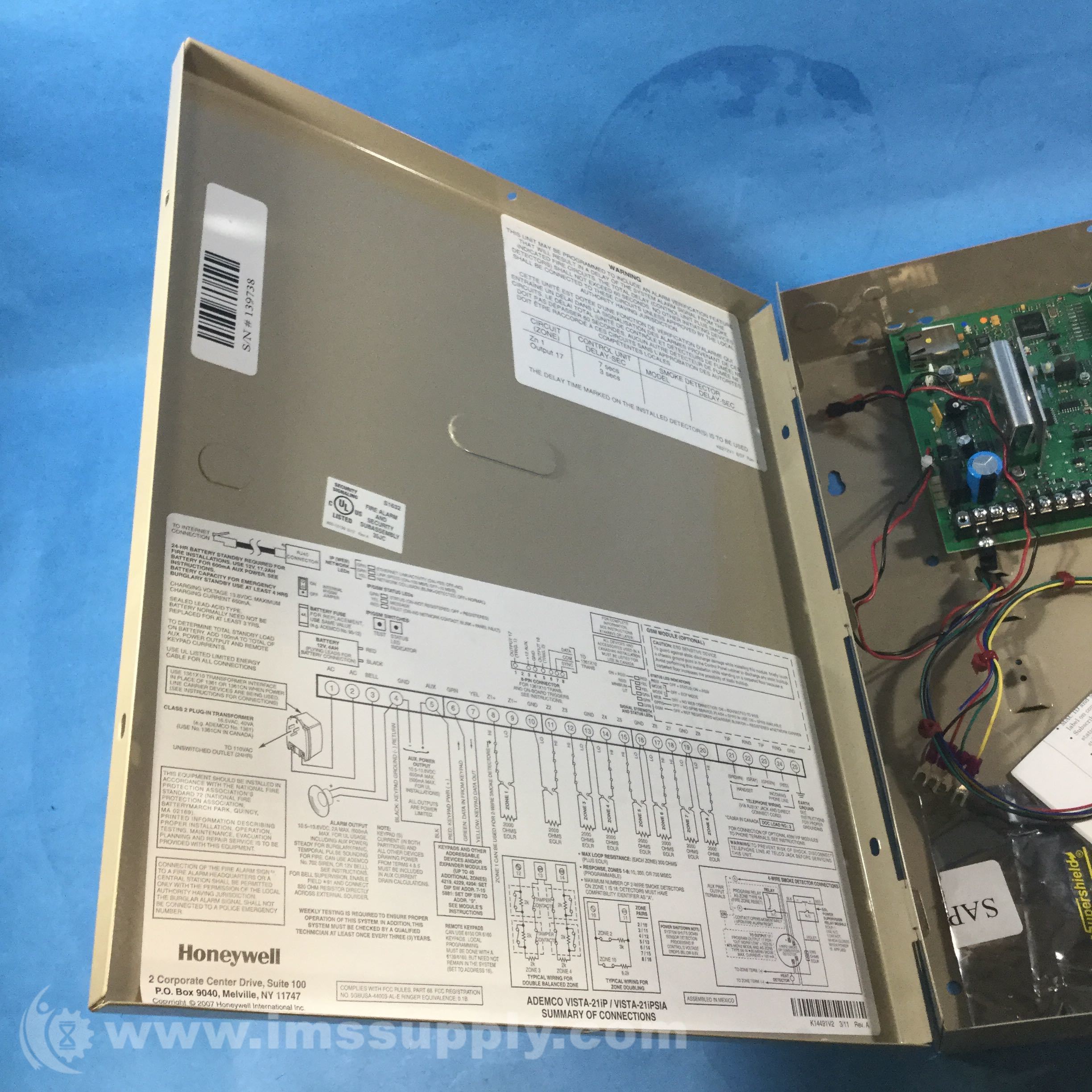 Honeywell VISTA21iP Control Panel w/ Onboard IP Communicator IMS Supply