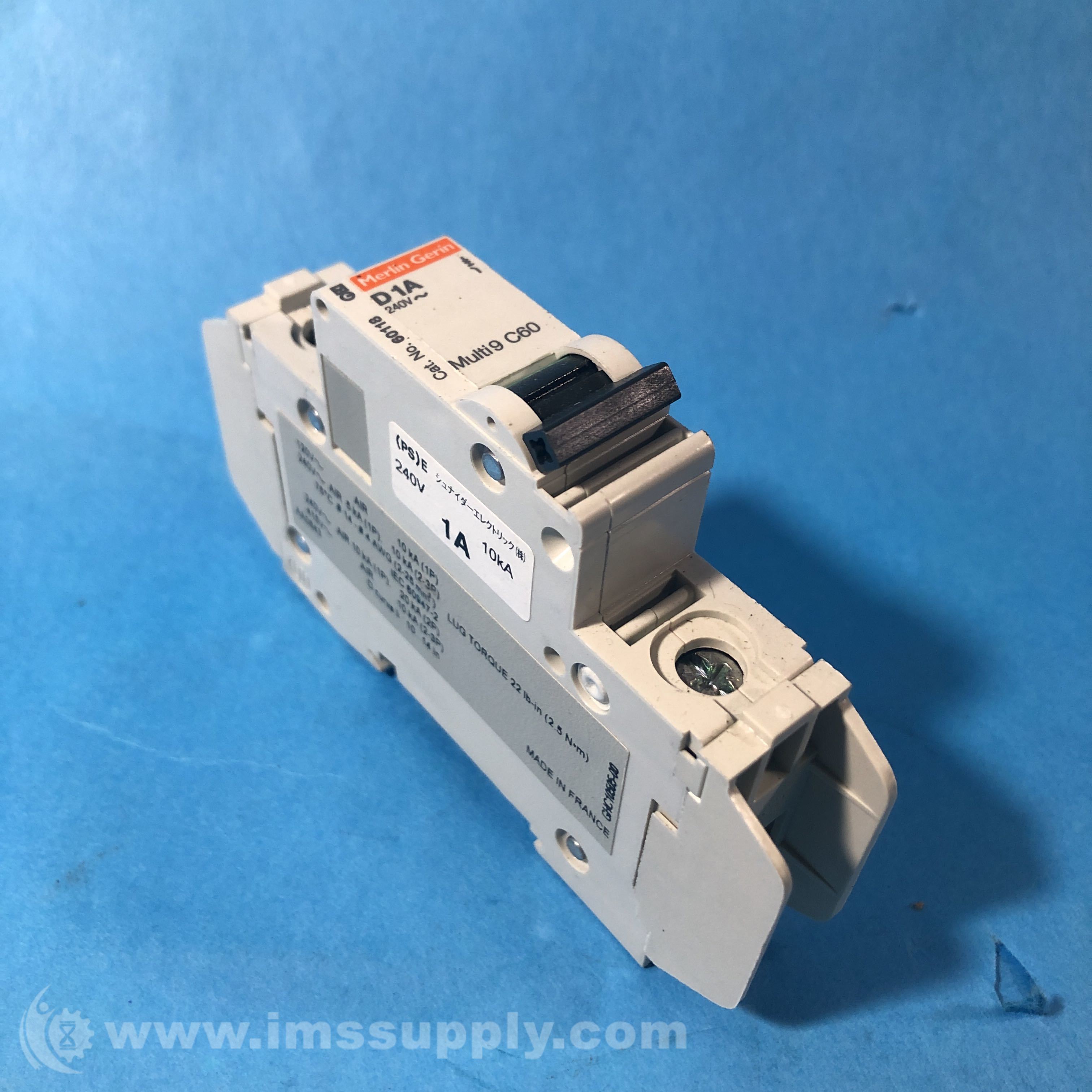 Merlin Gerin 60118 Miniature Circuit Breaker 1A 240V IMS Supply