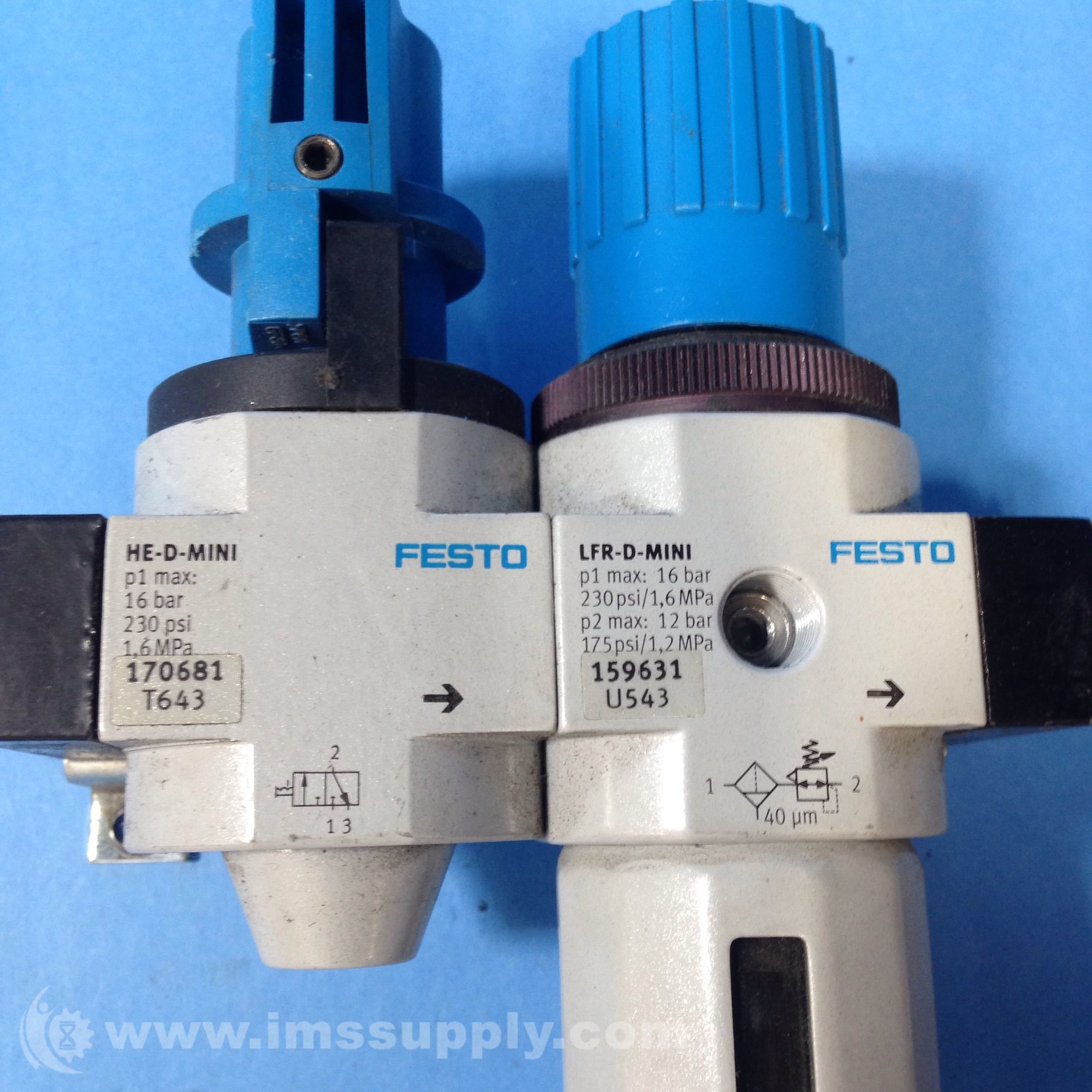 くらしを楽しむアイテム LFR-1/4-D-Mini Regulator Filter 159631 Festo - Supply IMS パンツ