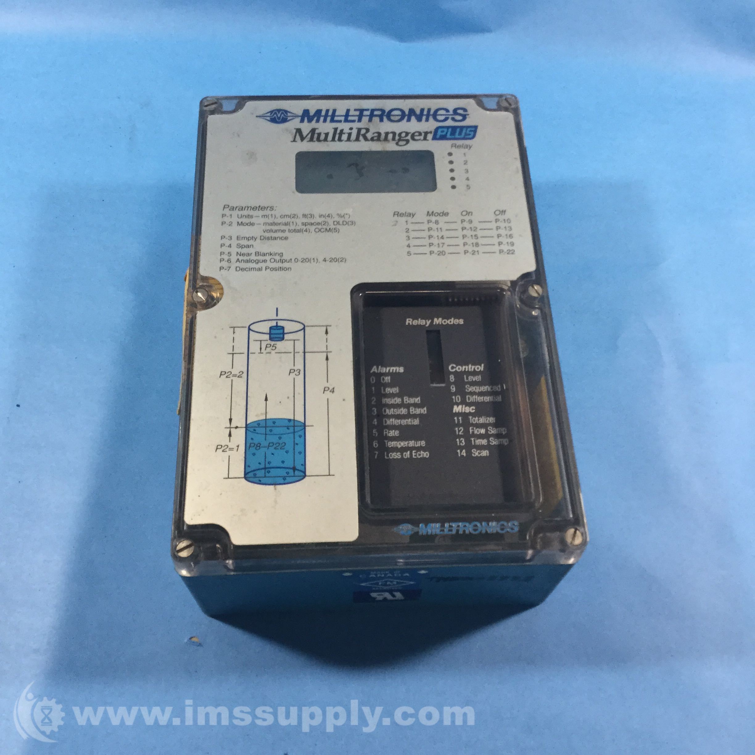 Milltronics MultiRanger Plus Ultrasonic Level Measurement System IMS