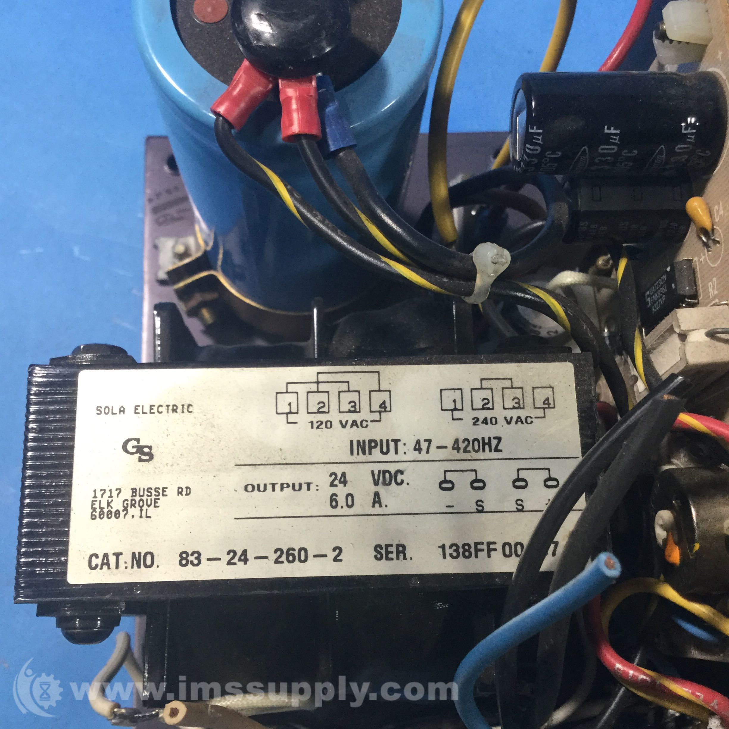 GS SOLA 24VDC 6A DC POWER SUPPLY 83-24-260-2 *PZF* 