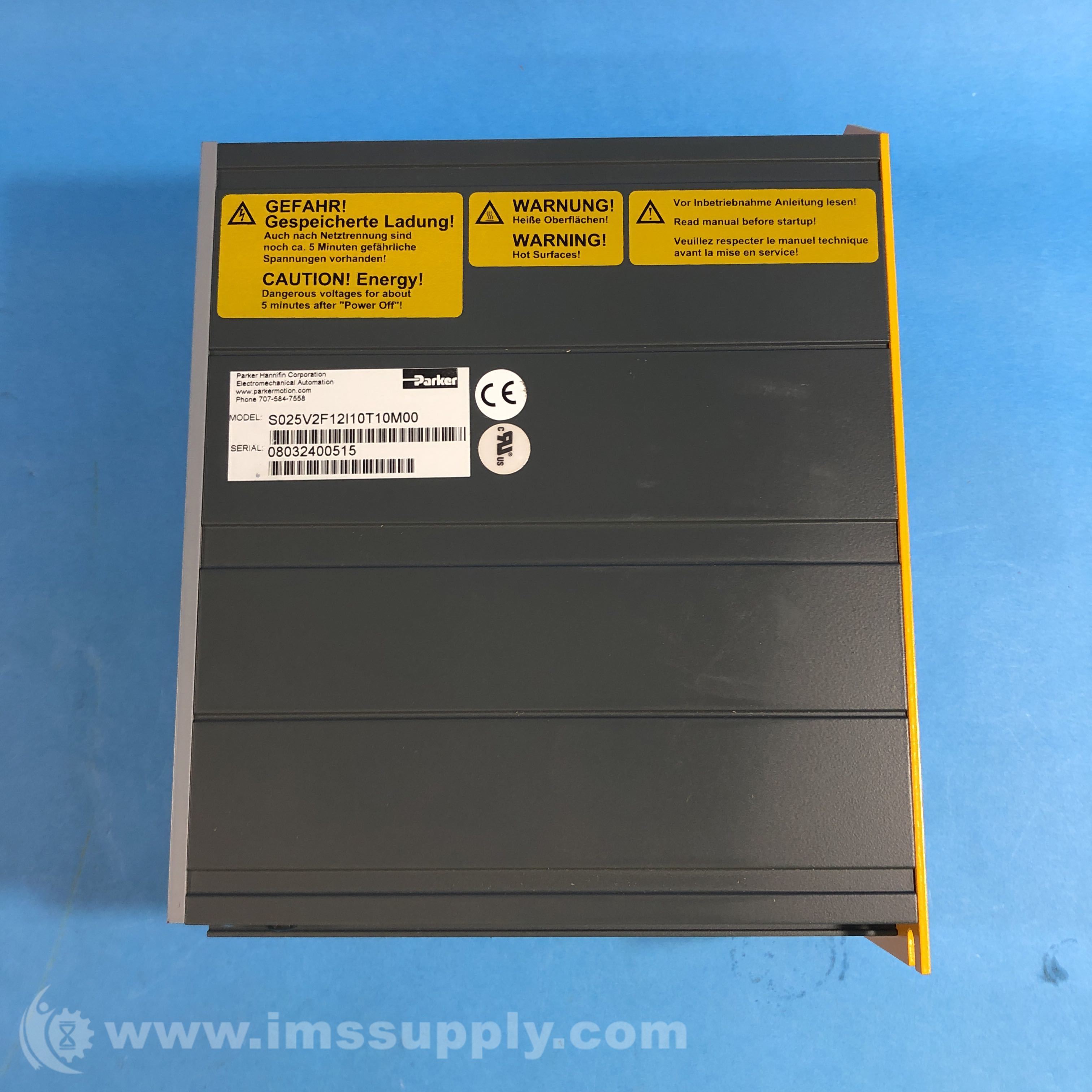 Parker S025V2F12I10T10M00 Compax3 Servo Drive Servo Controller - IMS Supply