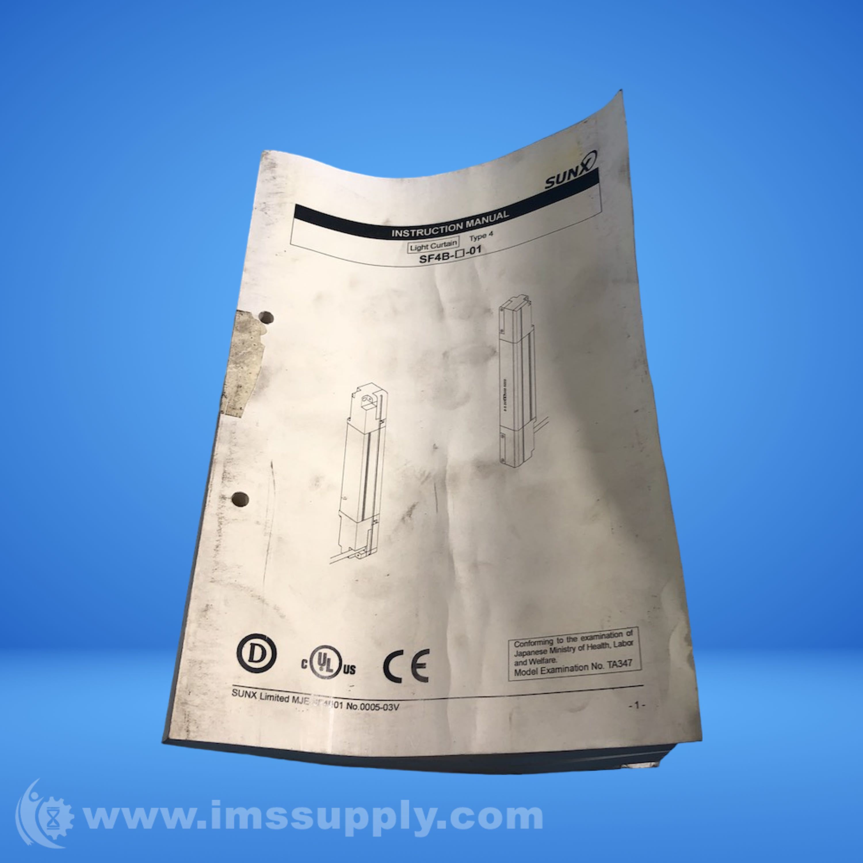SUNX 0005-03V Instruction Manual - IMS Supply