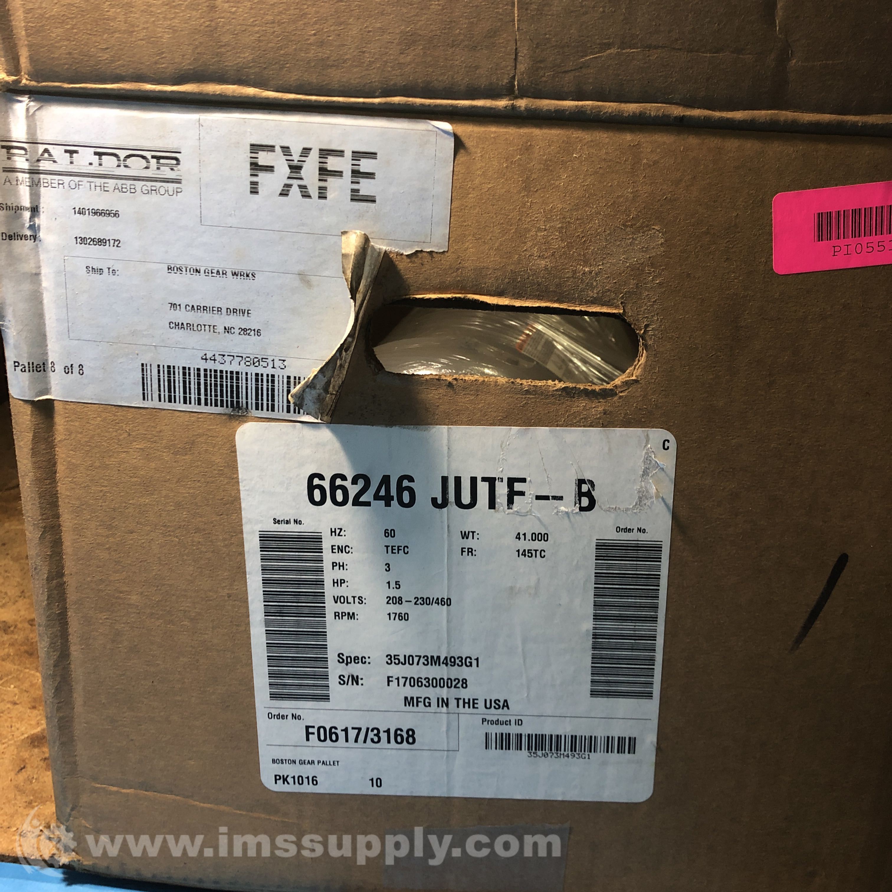 Boston Gear JUTF-B General Purpose Motor - IMS Supply
