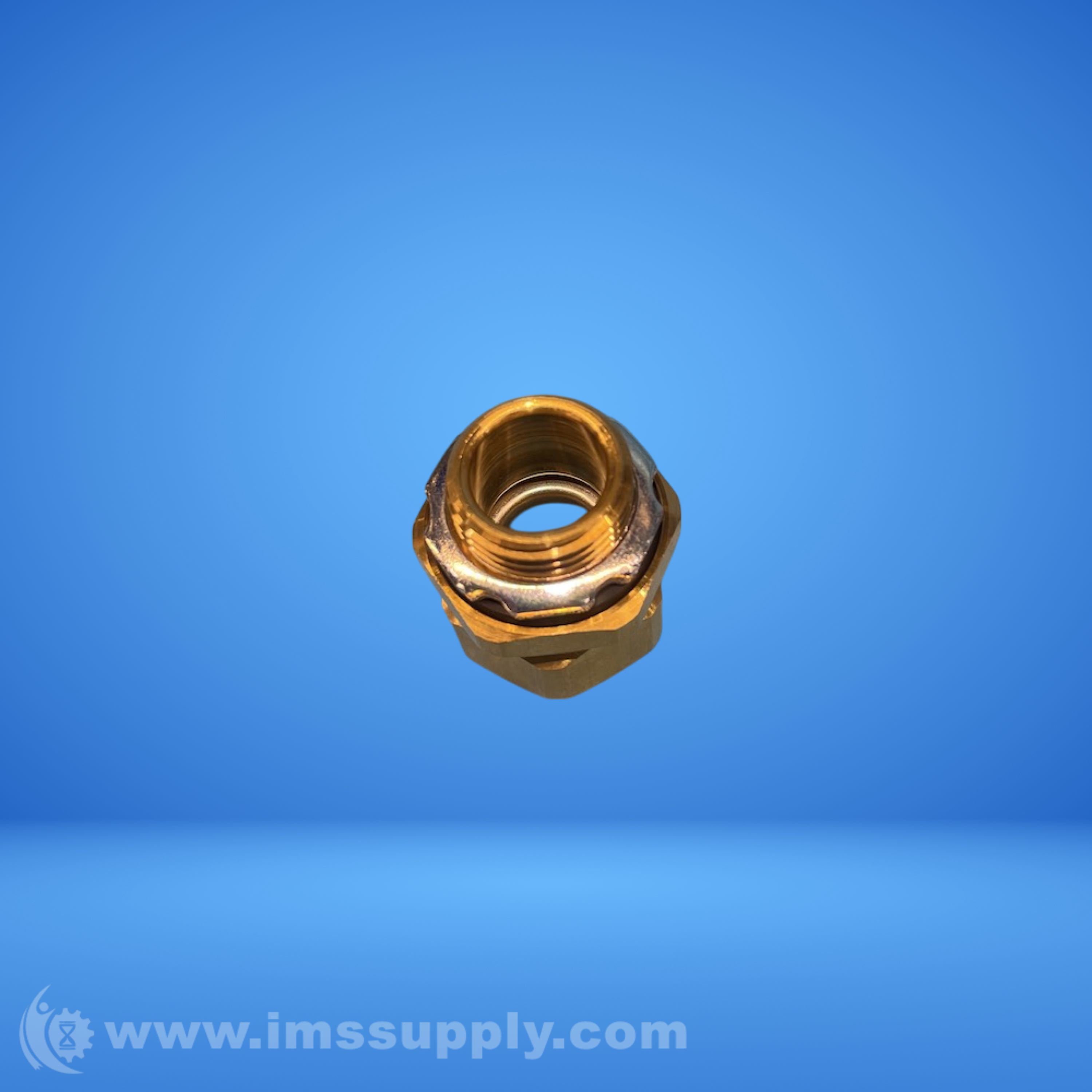 2 inch x 1 inch x 2 inch Brass Hex Connector - IMS Supply