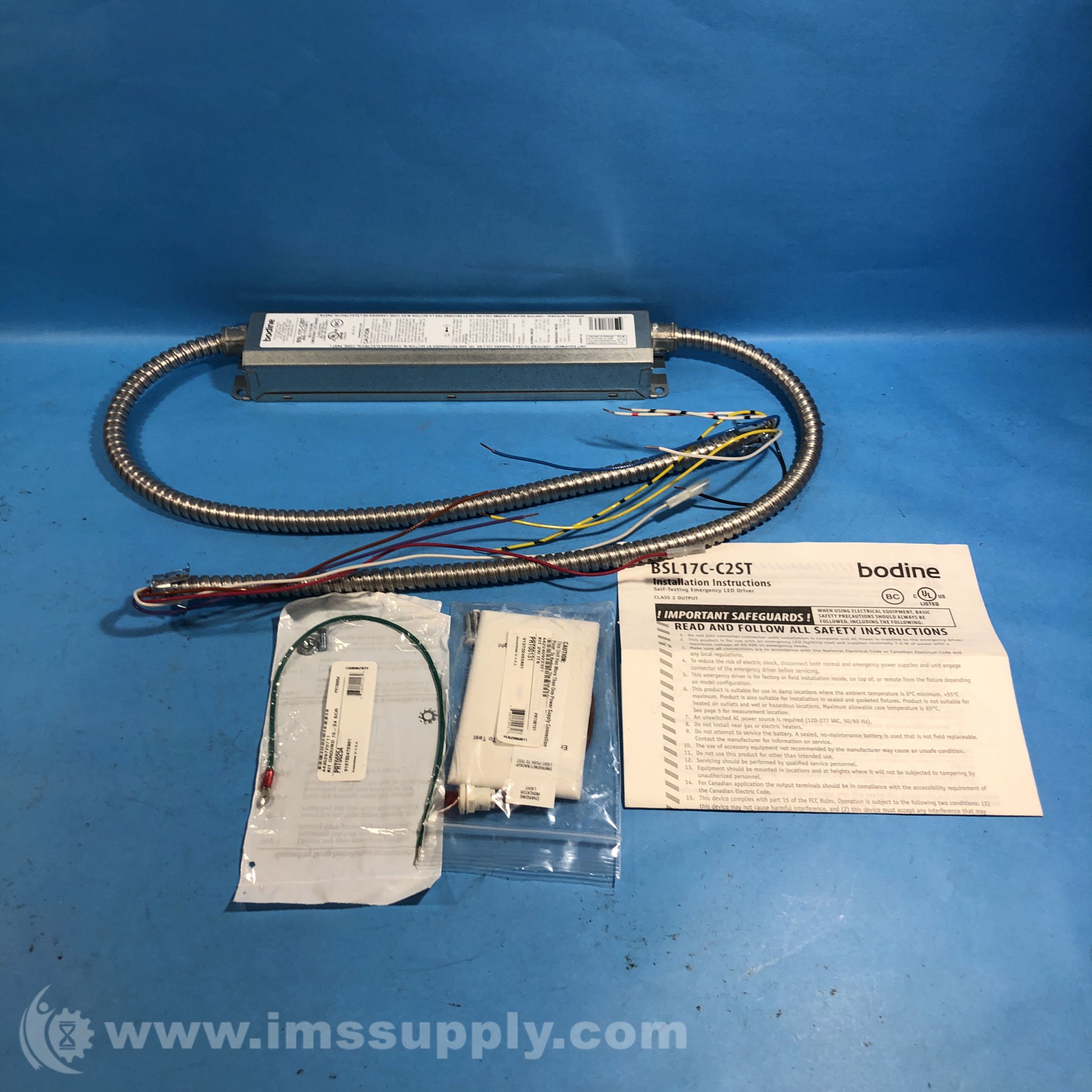 Bodine Electric BSL17C-C2ST Emergency LED Driver - 7.5W 975 Lumen - IMS ...