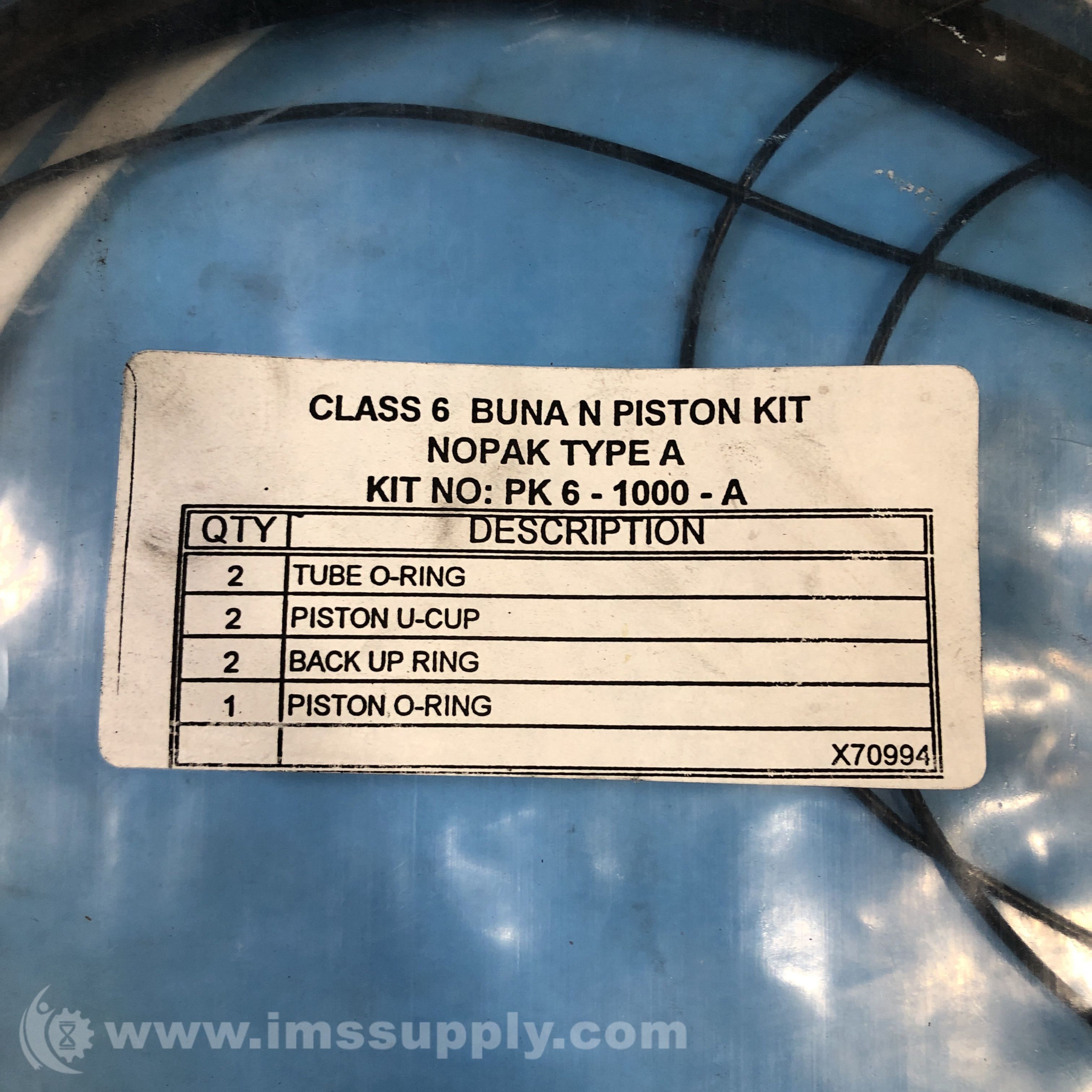 Nopak PK61000A Class 6 Buna N Piston Kit Nopak Type A Kit IMS Supply