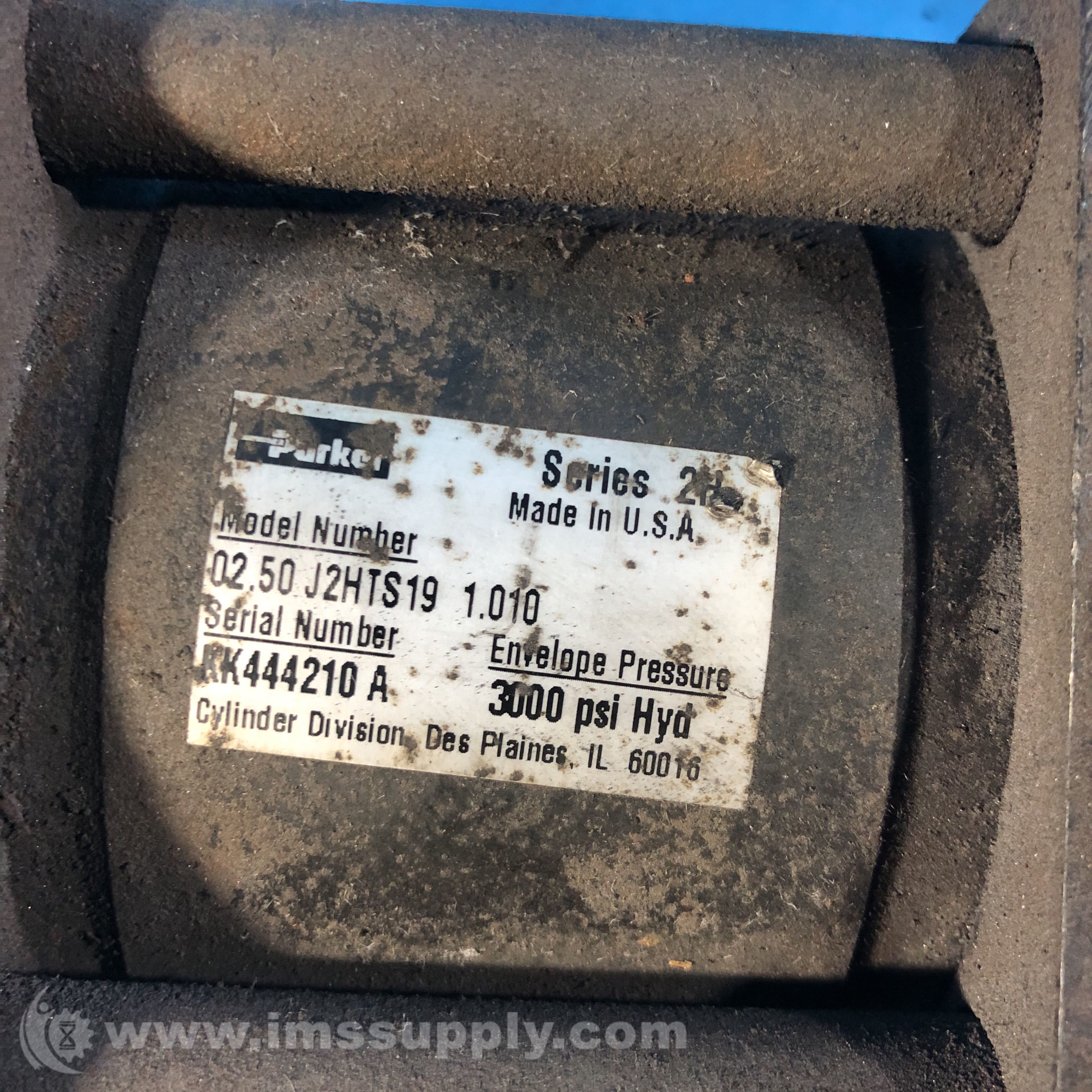 Parker 02.50 J2HTS19 Hydraulic Cylinder, Series 2H, 3000 PSI IMS Supply