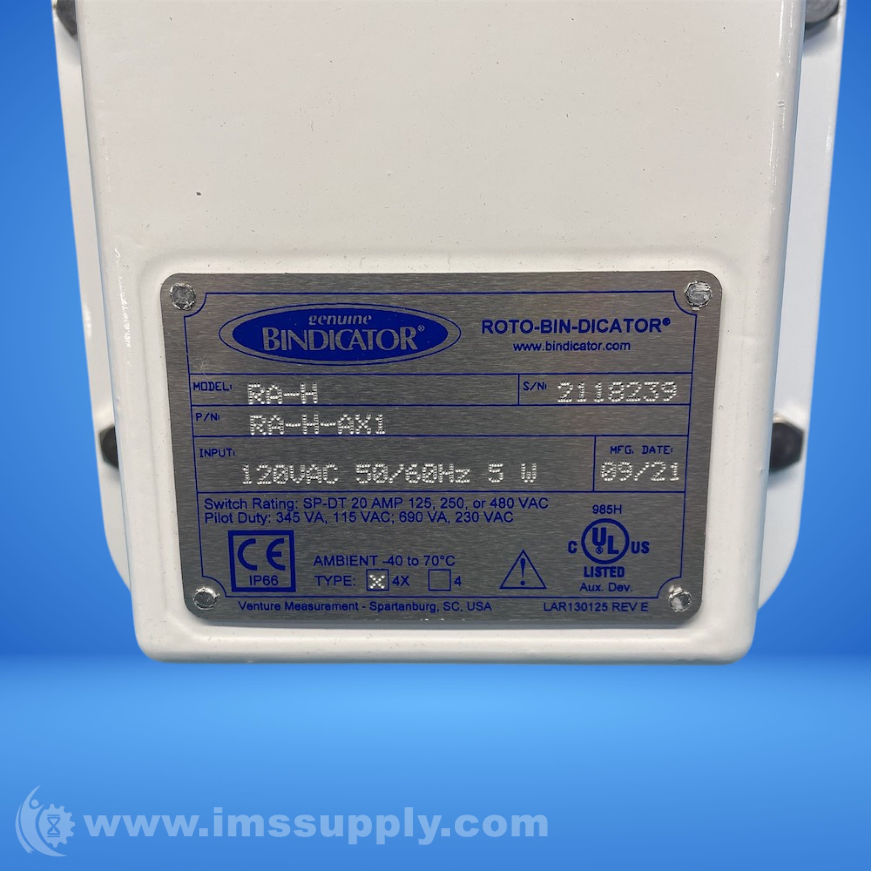 Bindicator RA-H-AX1 RotoBinDicator Power Pak - IMS Supply
