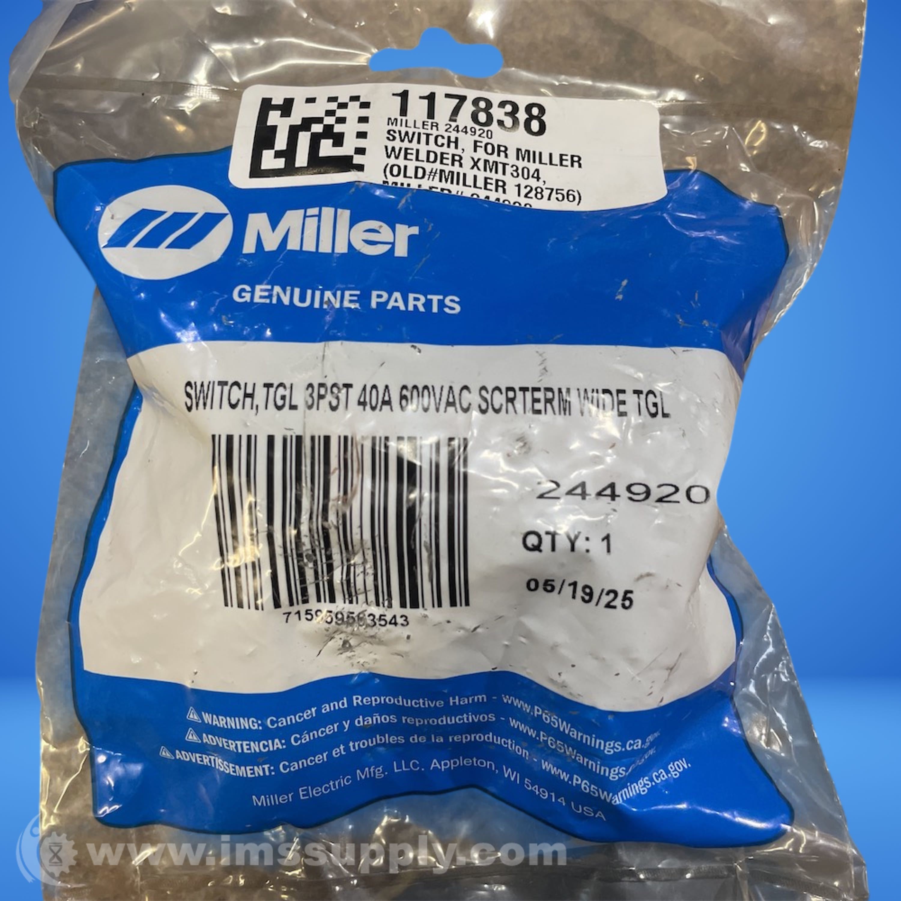 Miller 244920 Toggle Switch - IMS Supply