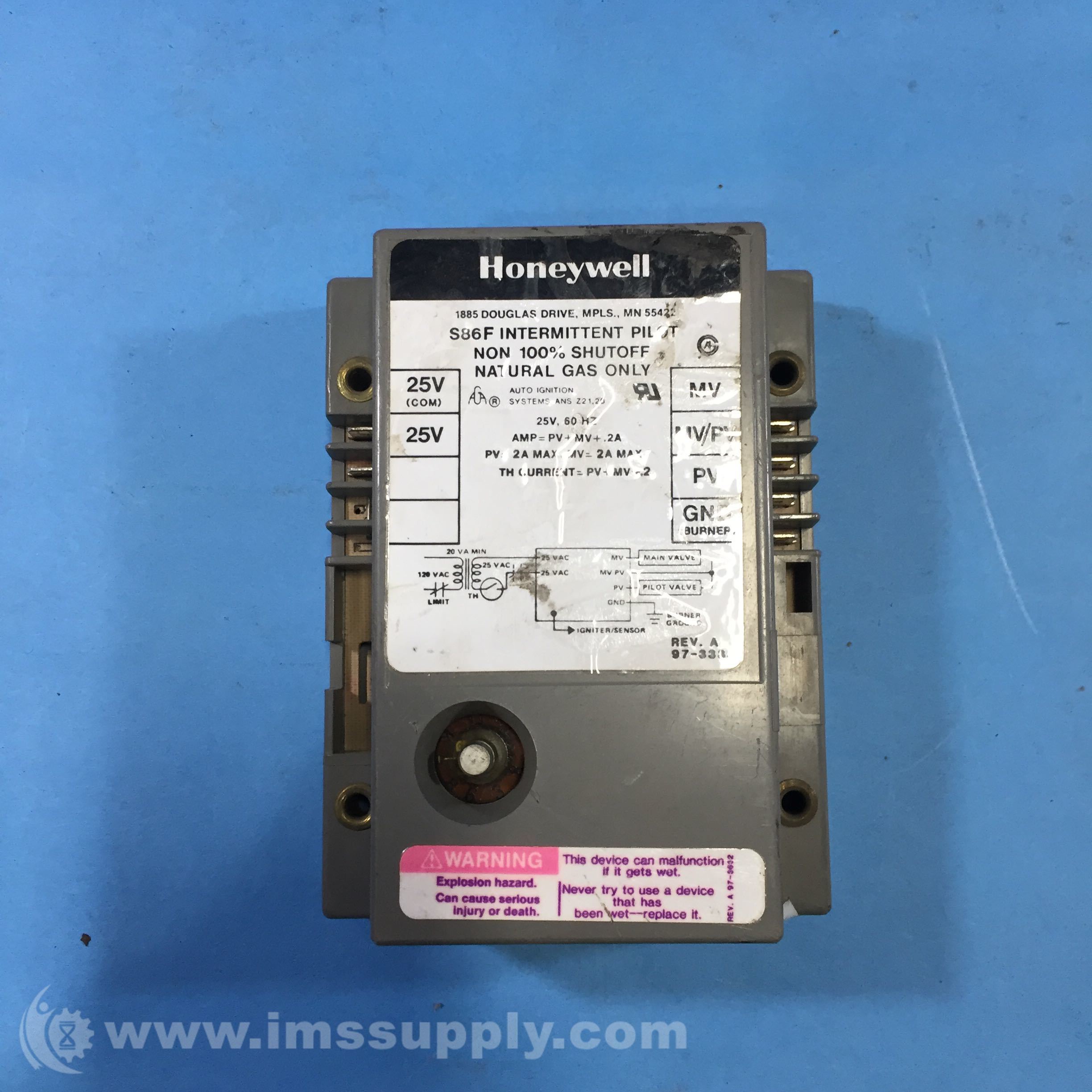 Honeywell S86F Intermittent Pilot IMS Supply