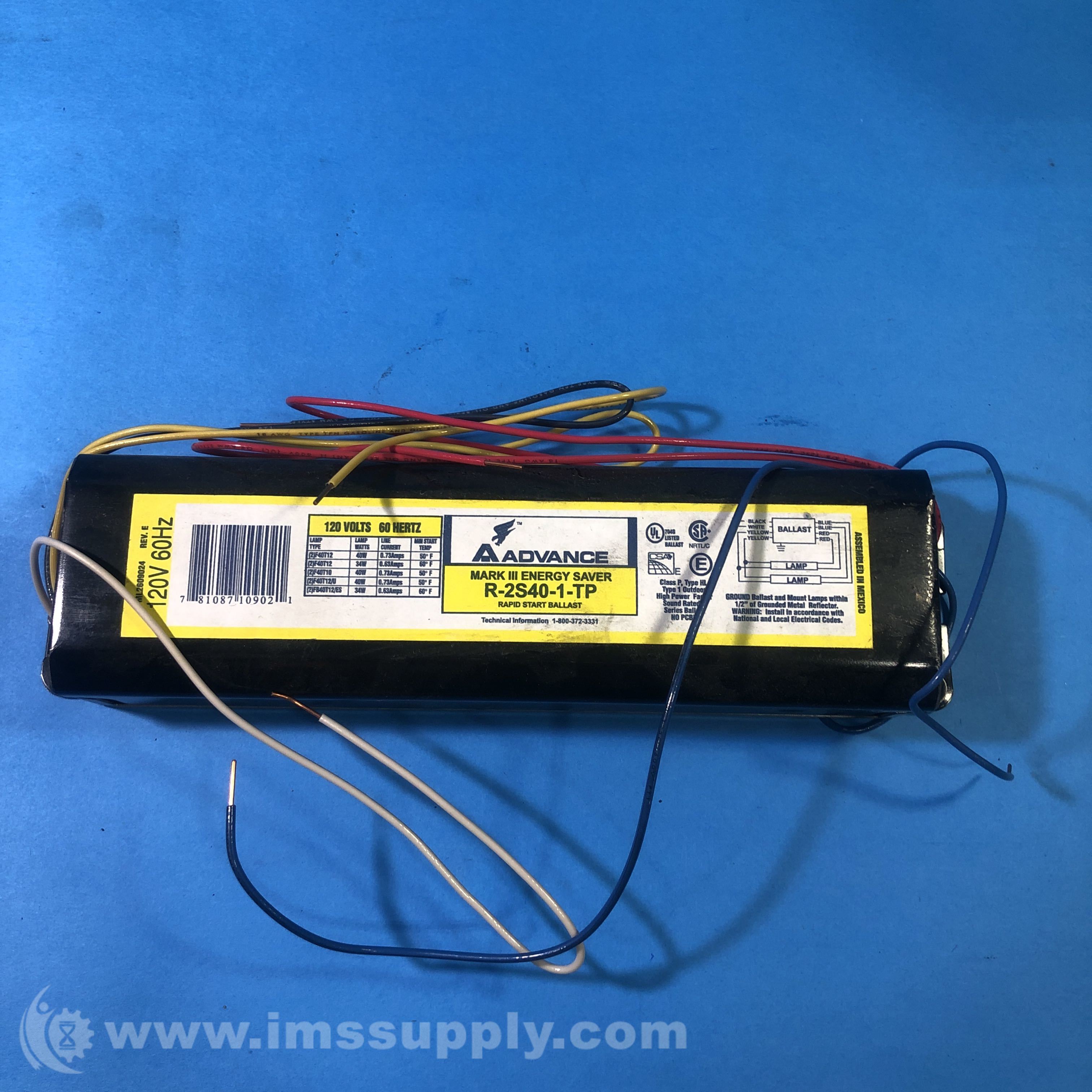 Rapid start hotsell ballast 120v 60hz