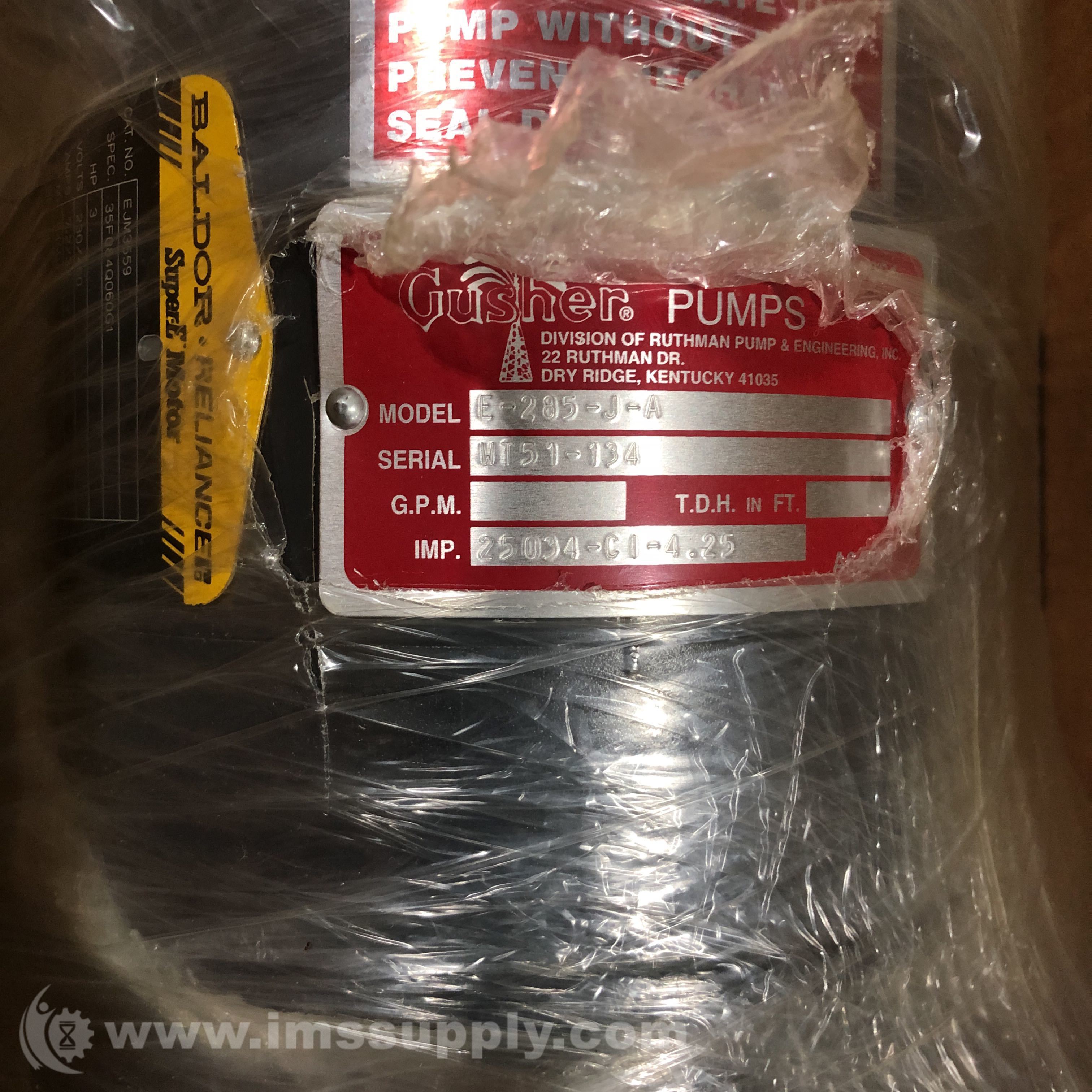 Gusher Pumps E285JA Pump IMS Supply
