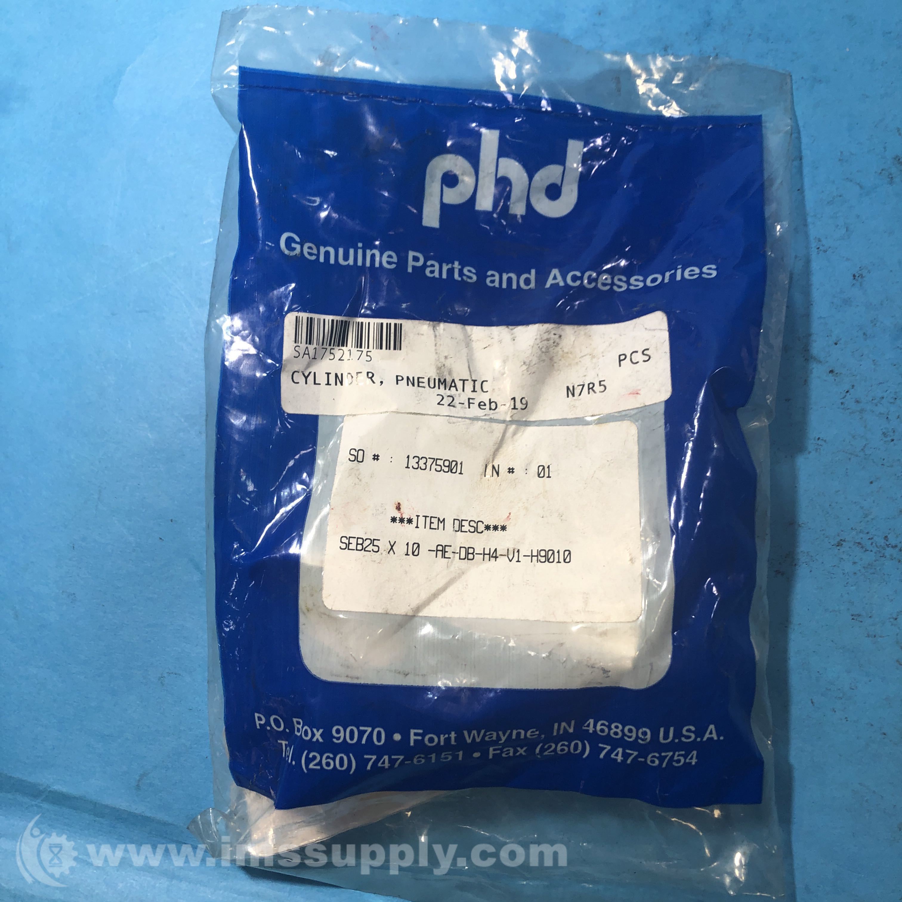 Phd Inc SEV25 X 10 AEDBH4V1H9010 Pneumatic Cylinder Seal Kit IMS