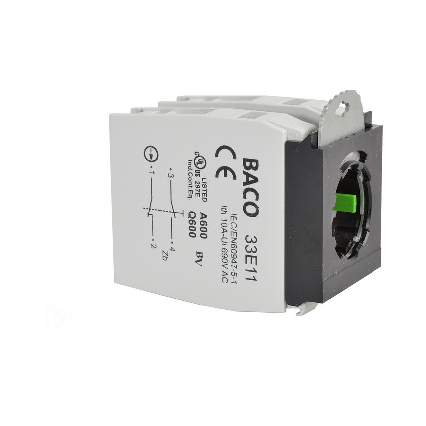 Baco Controls 334E22 2 NO 2 NC (33E11) Screw Term w/ 3 Pos Clip IMS