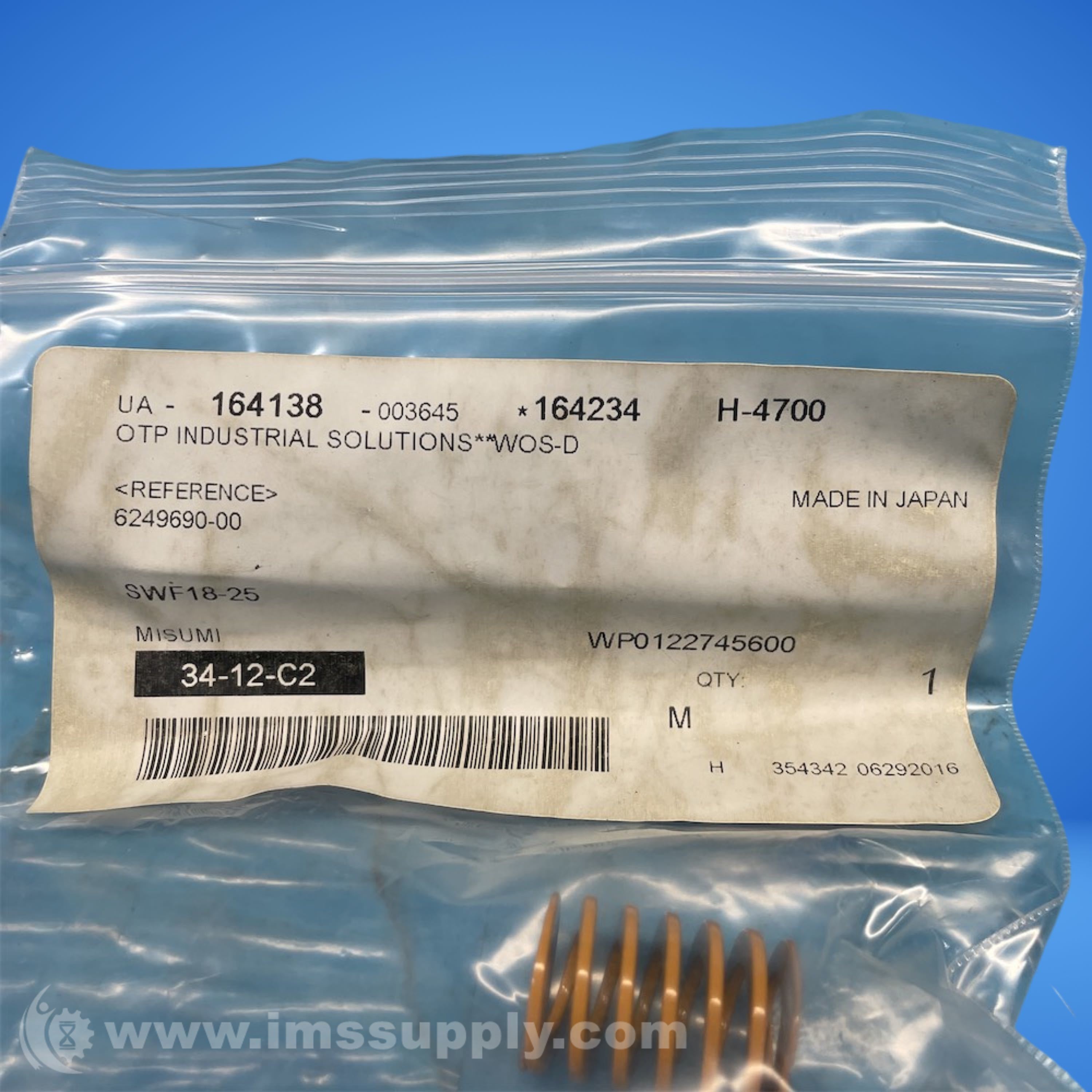Misumi SWF18-25 Coil Spring - IMS Supply