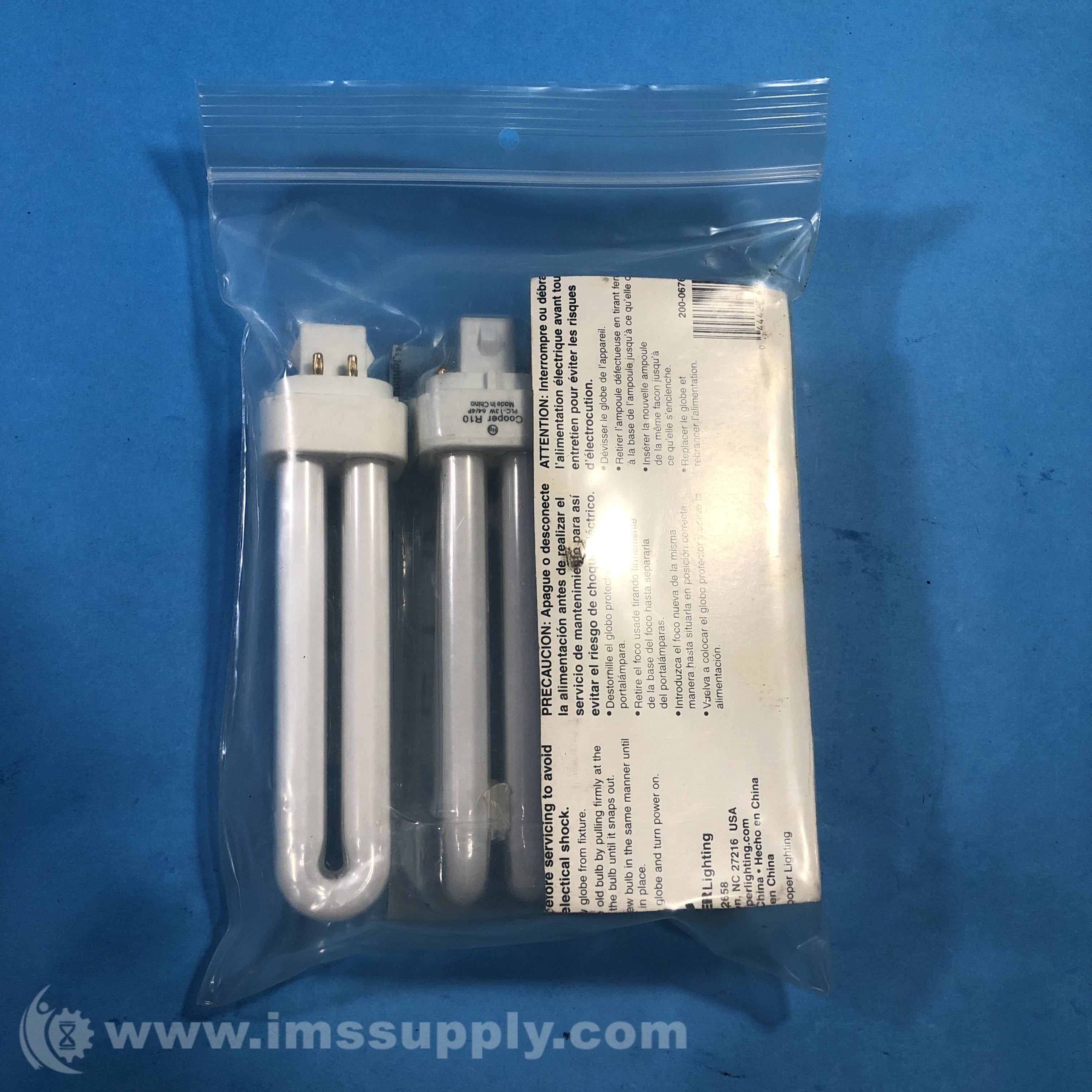 Cooper PLC 13W 64 4P Bag of 3 Compact Fluorescent Lamp Bulbs IMS Supply