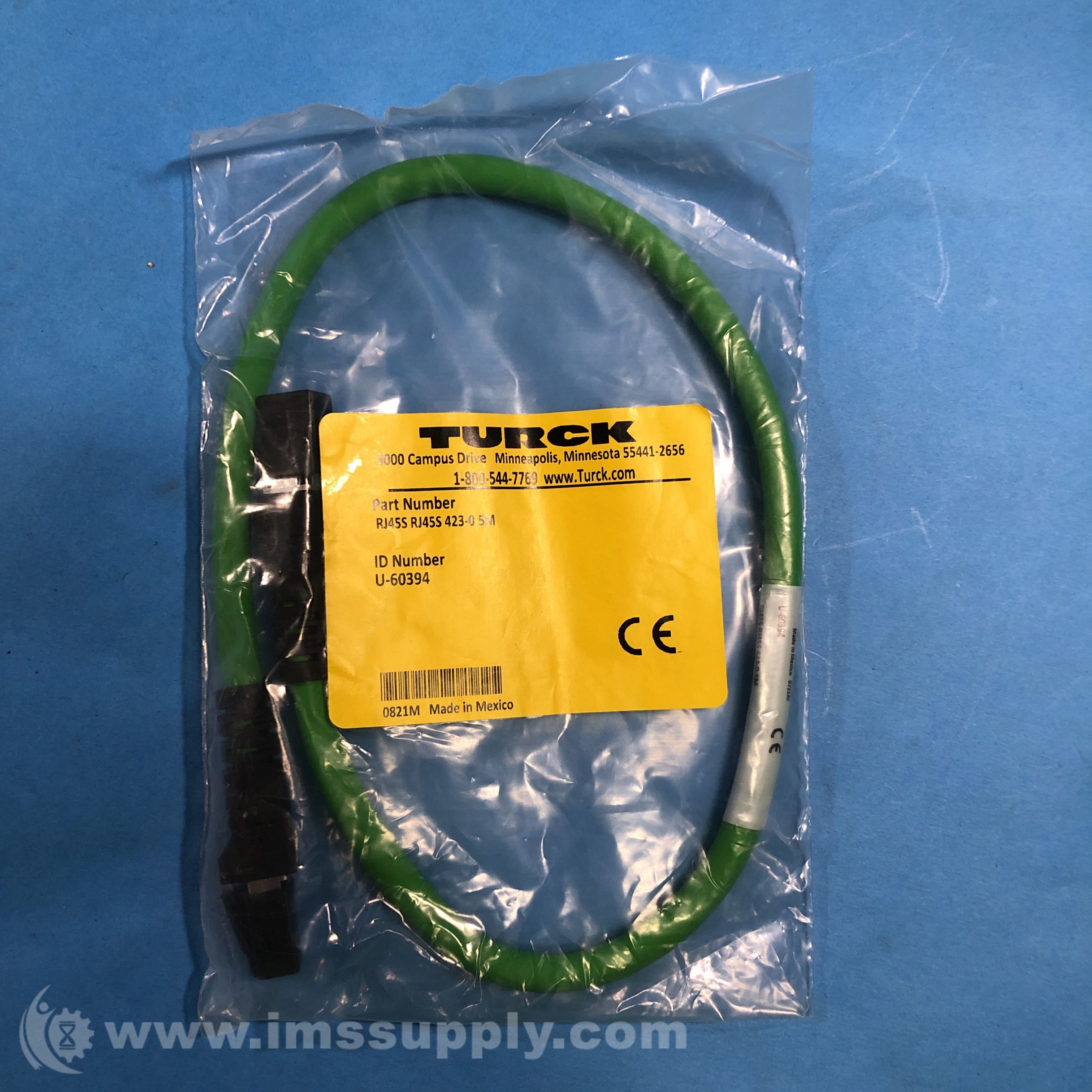 Turck RJ45S RJ45S 423-0.5M Profinet Network Ethernet Cable - IMS Supply