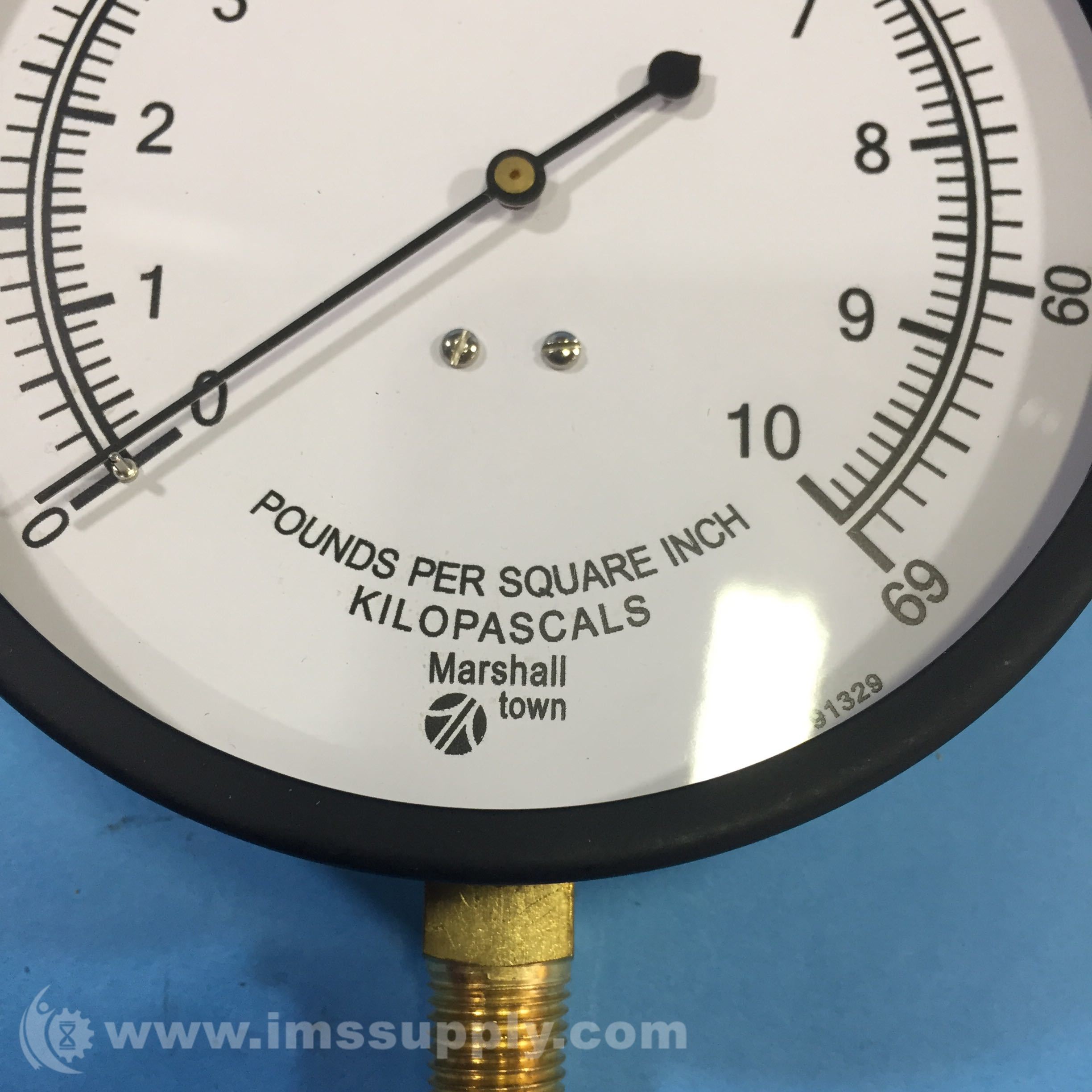 Marshalltown Pressure Gauge 2” Inch 0-15 PSI 1/4" Inch Connection #1496