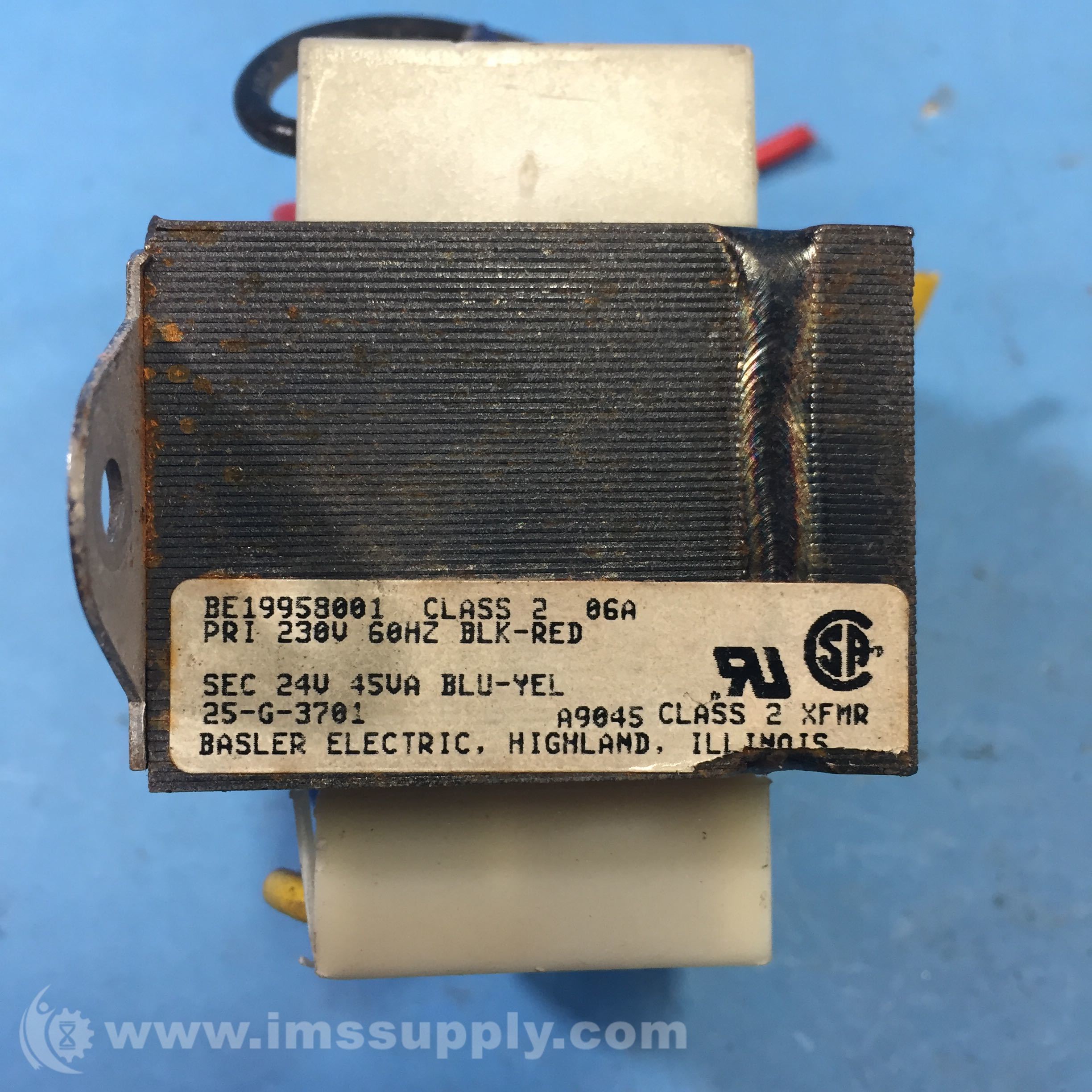 Basler Electric BE19958001 Transformer, Class 2 IMS Supply