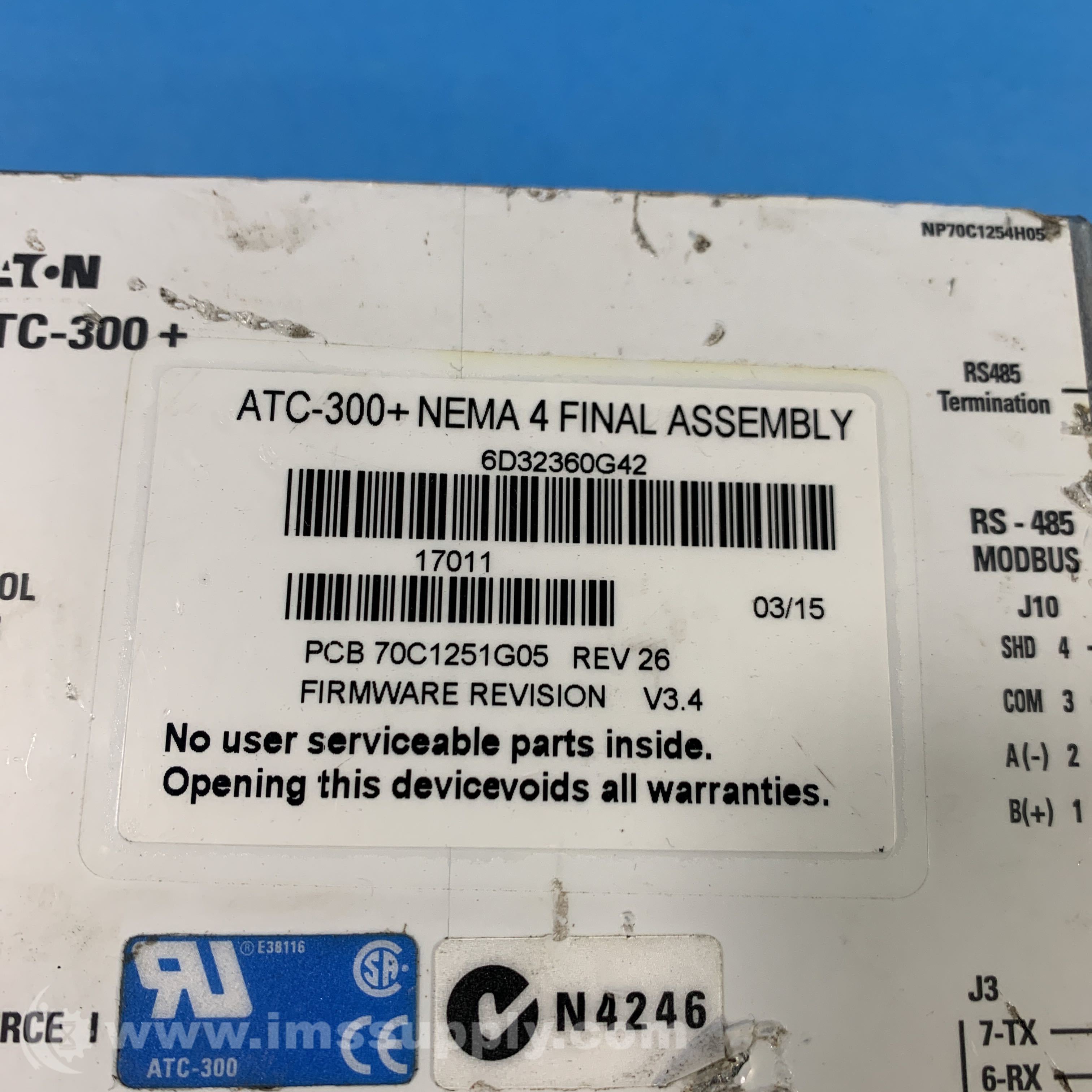Eaton ATC300+ Automatic Transfer Switch Controller IMS Supply