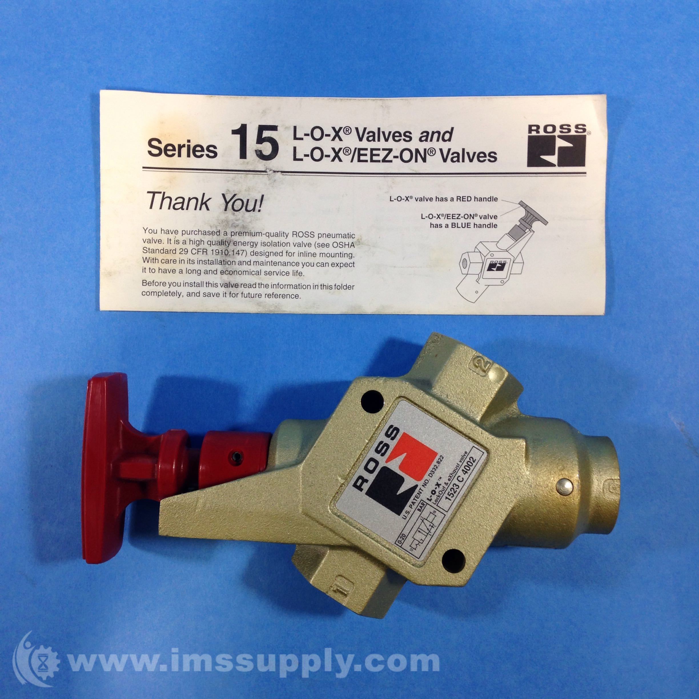 Ross Controls 1523c4002 Lock Out Valve Ims Supply
