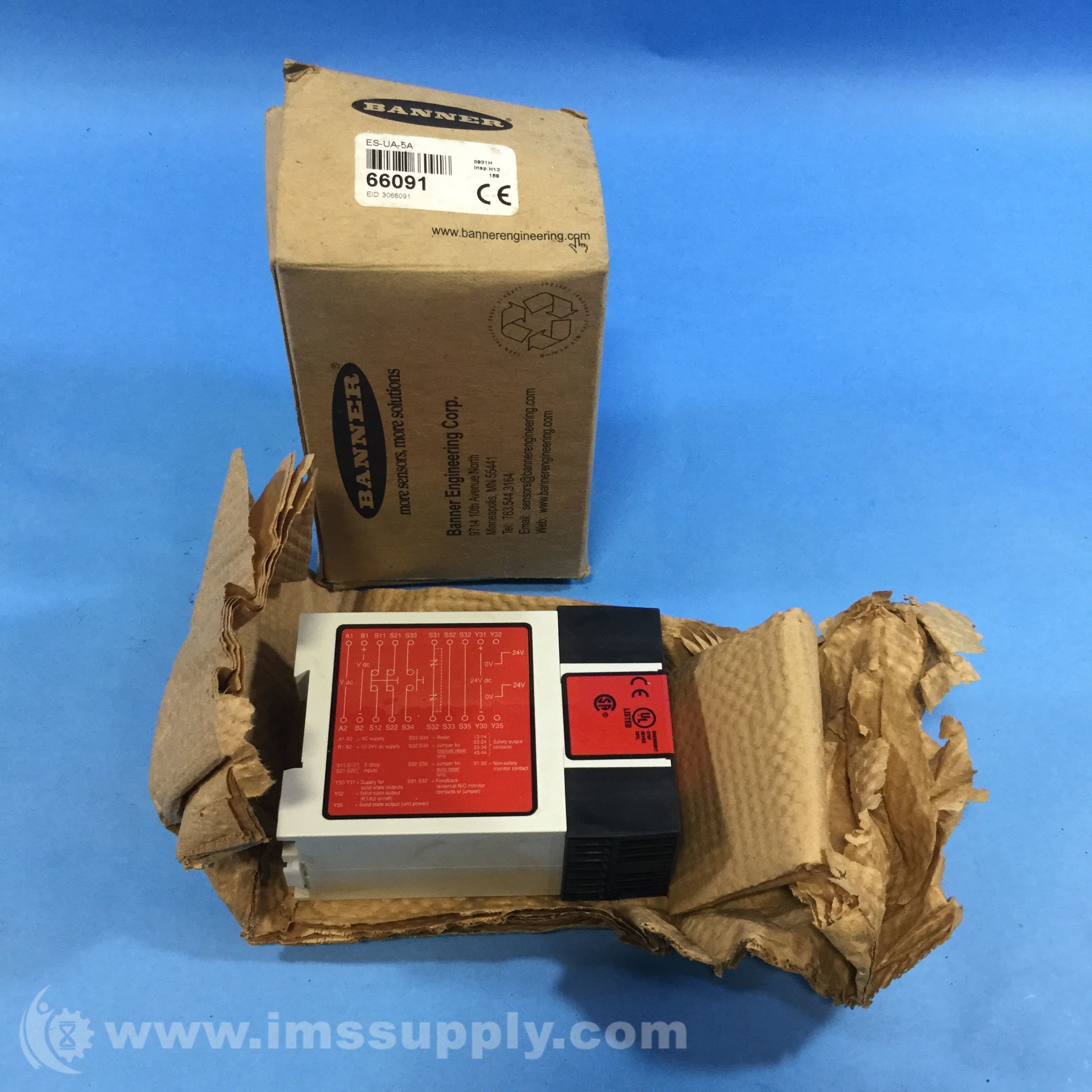Banner Es Ua 5a Safety Control Module Emergency Stop 15vdc Ims