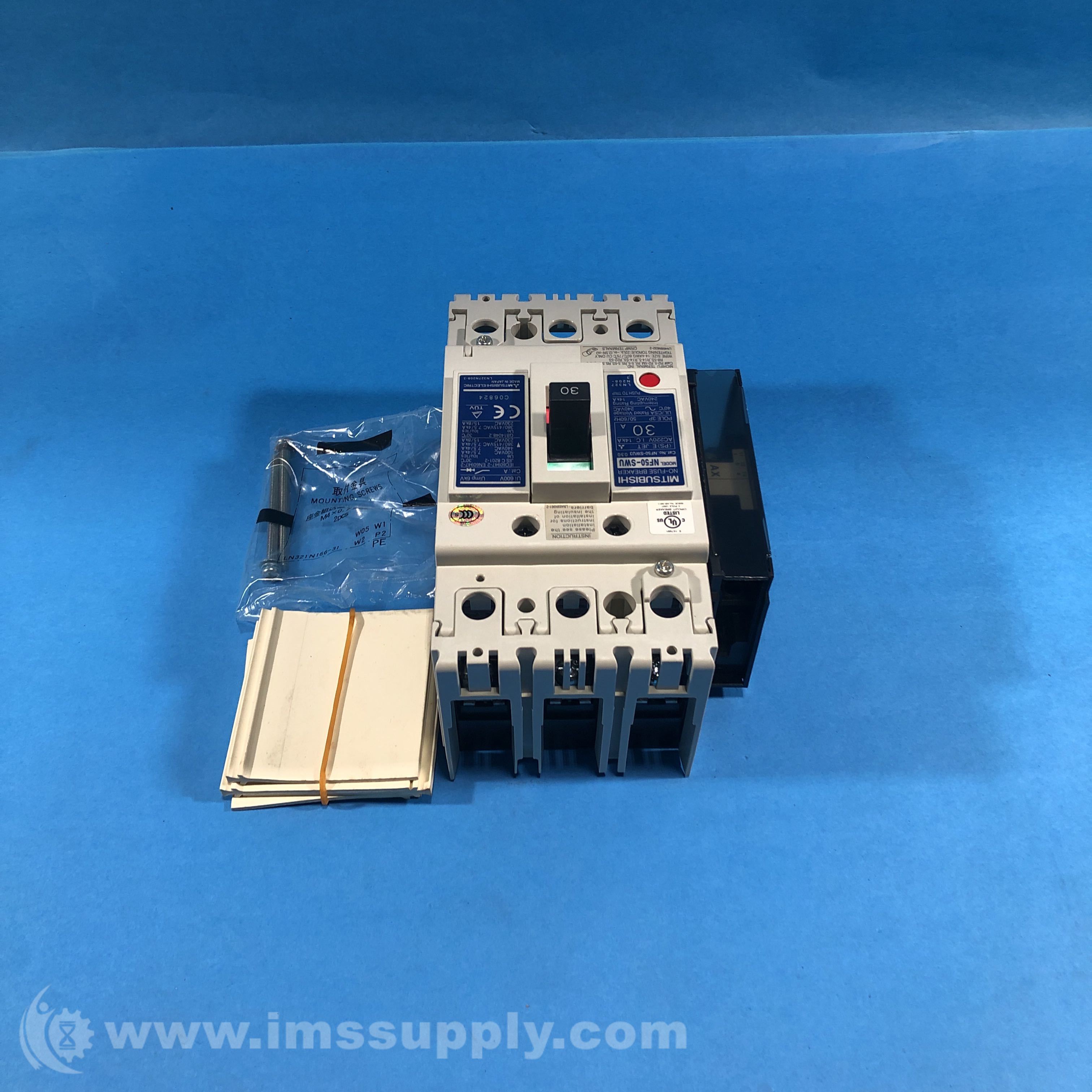 Mitsubishi NF50-SWU3-030 Circuit Breaker, 30 Amp - IMS Supply