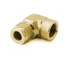 Brass Swagelok Tube Fitting, Female Elbow, 1/4 in. Tube OD x 1/8