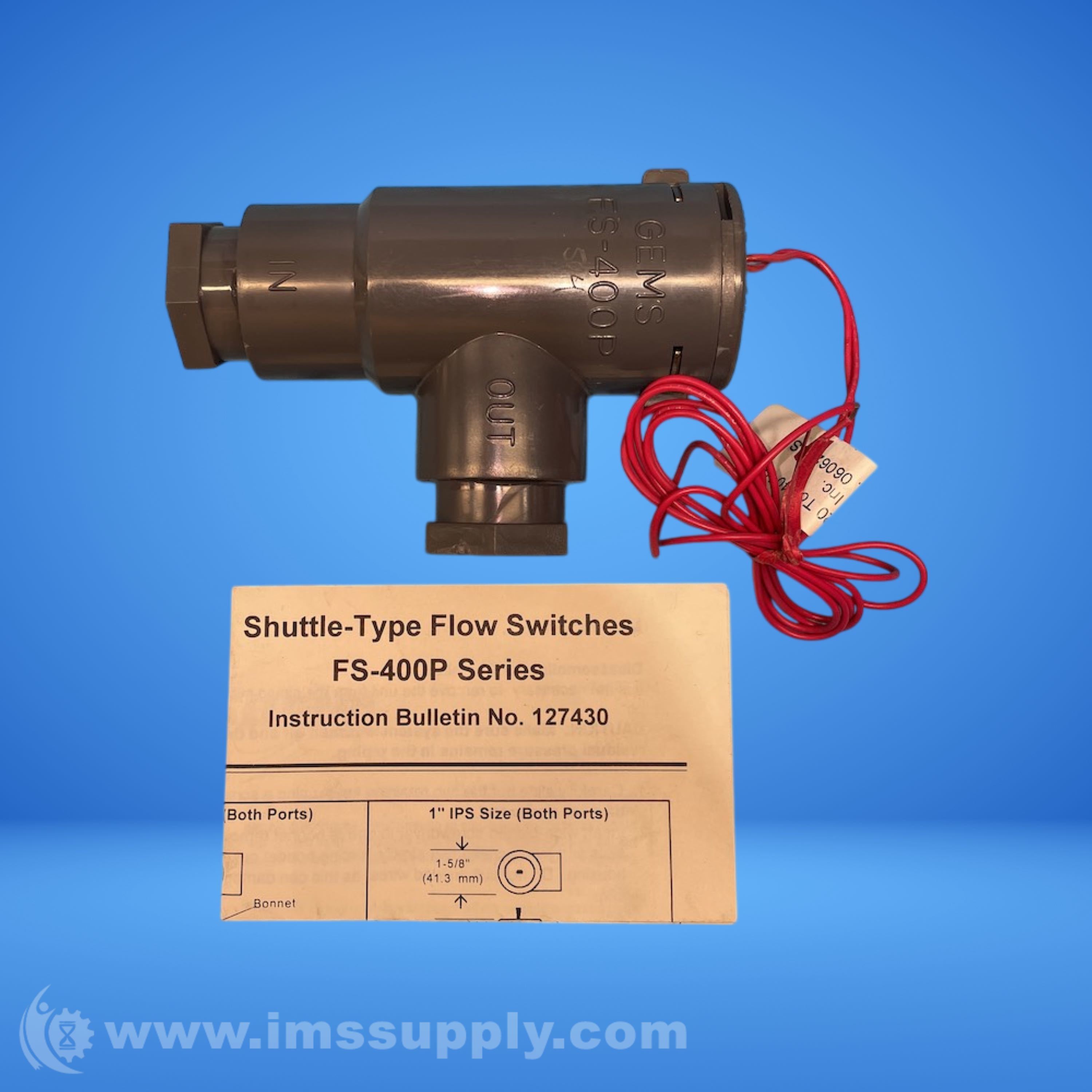 Gems 127045 Shuttle Type Flow Switch - IMS Supply
