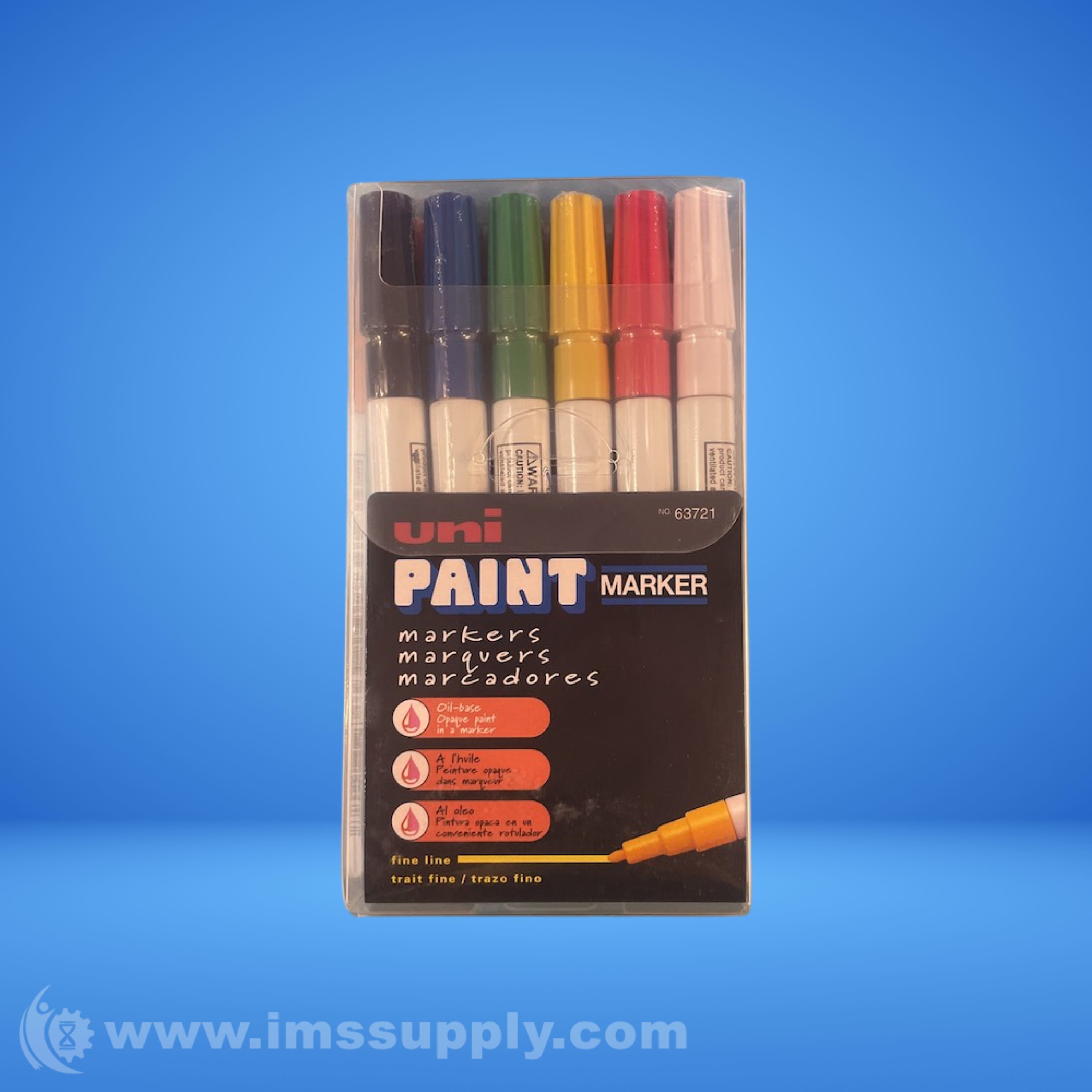 Uni Paint 63721 Box of 6 PX-21 US 12C Paint Marker Sets - IMS Supply