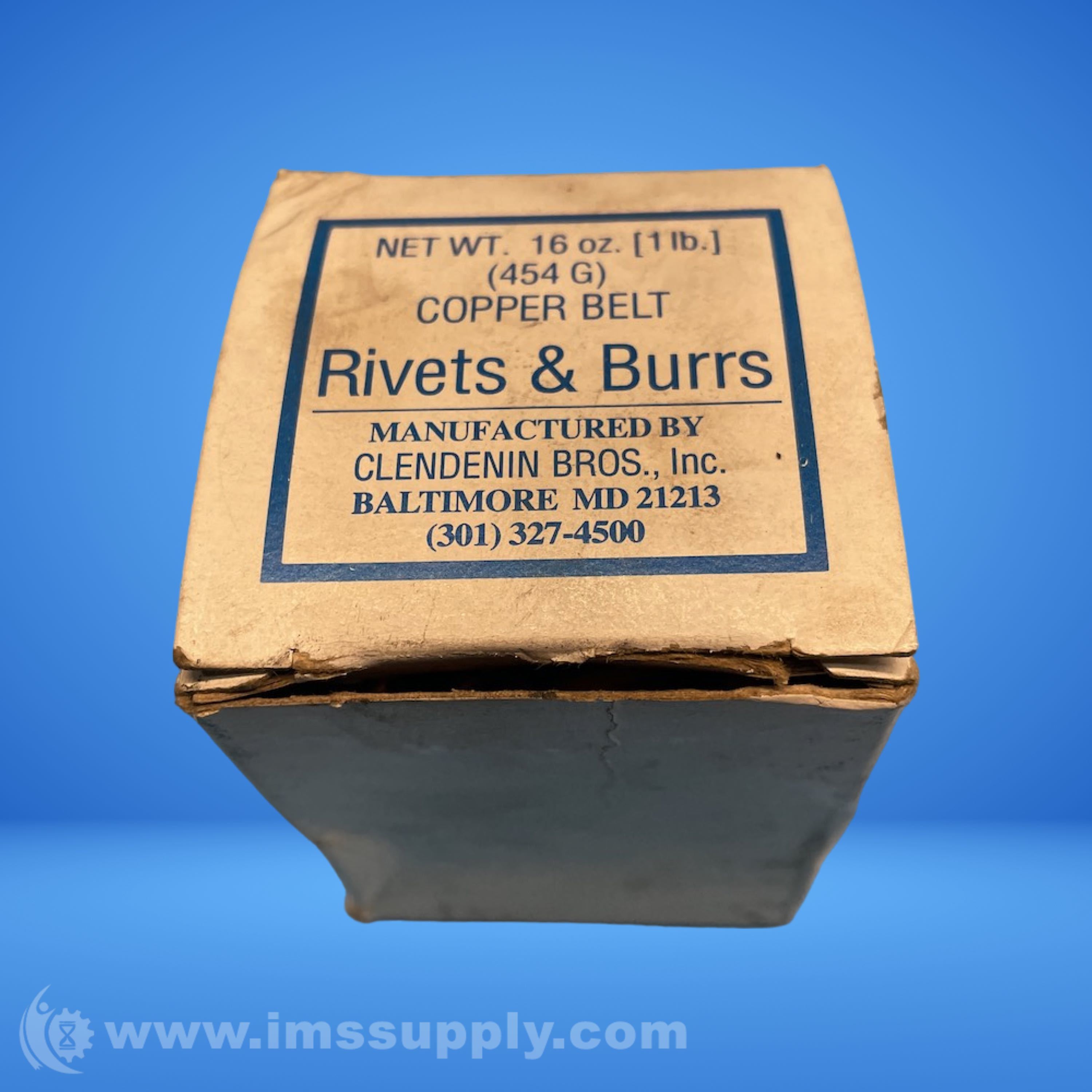 Clendenin Bros Inc Copper Rivet Box of 84 - IMS Supply