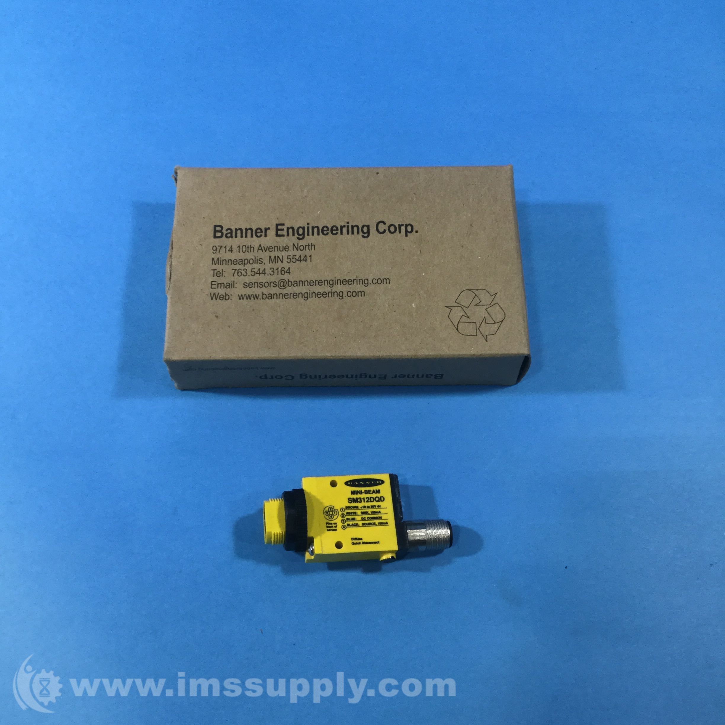 Banner Engineering Sm312dqd Mini Beam Photoelectric Sensor Ims